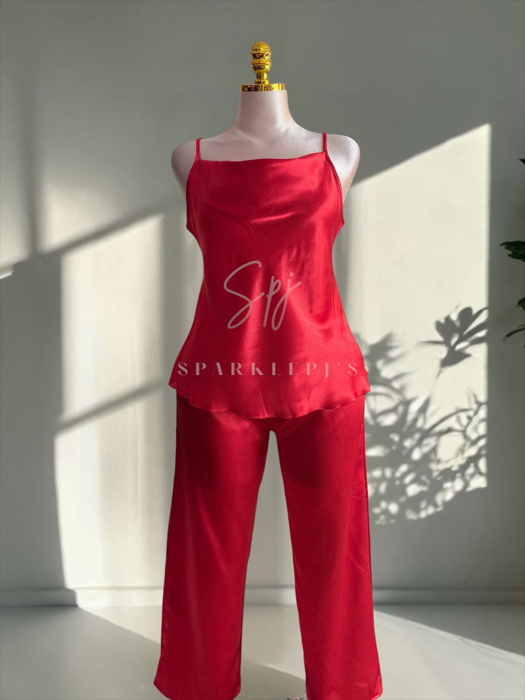 Satin Two-Piece Pajama Set