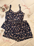 Midnight Blossom Pajama Set (Short)