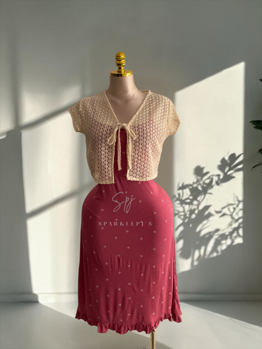 Elegant Mini Bow Nightdress