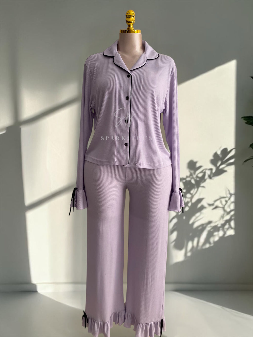 Ribbon Detail Pajama Set
