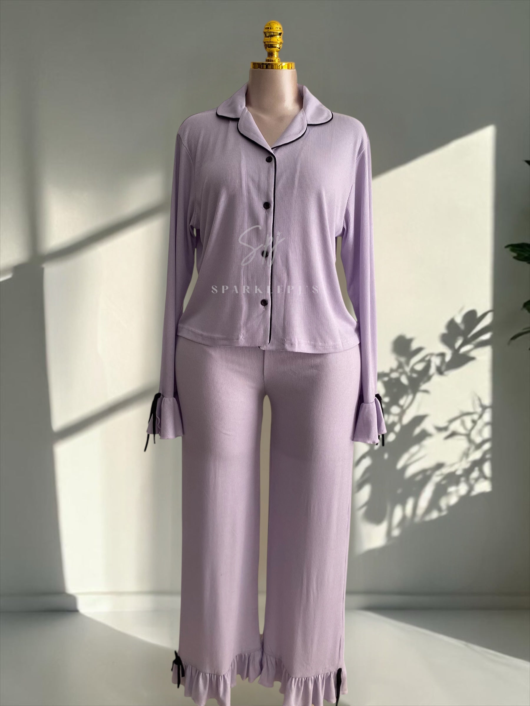 Ribbon Detail Pajama Set