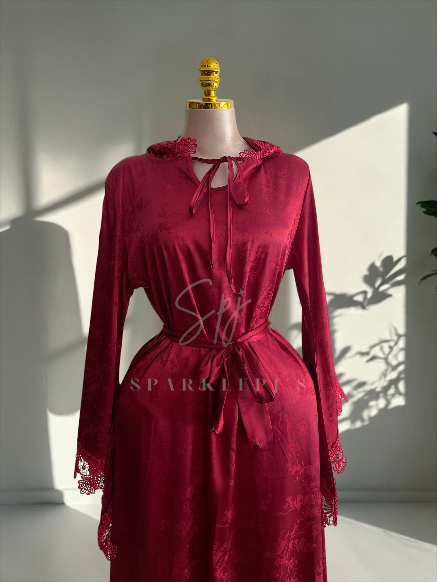 Floral Satin Lounge Abaya