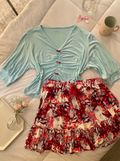 Bloom & Breeze Skirt Pajama Set