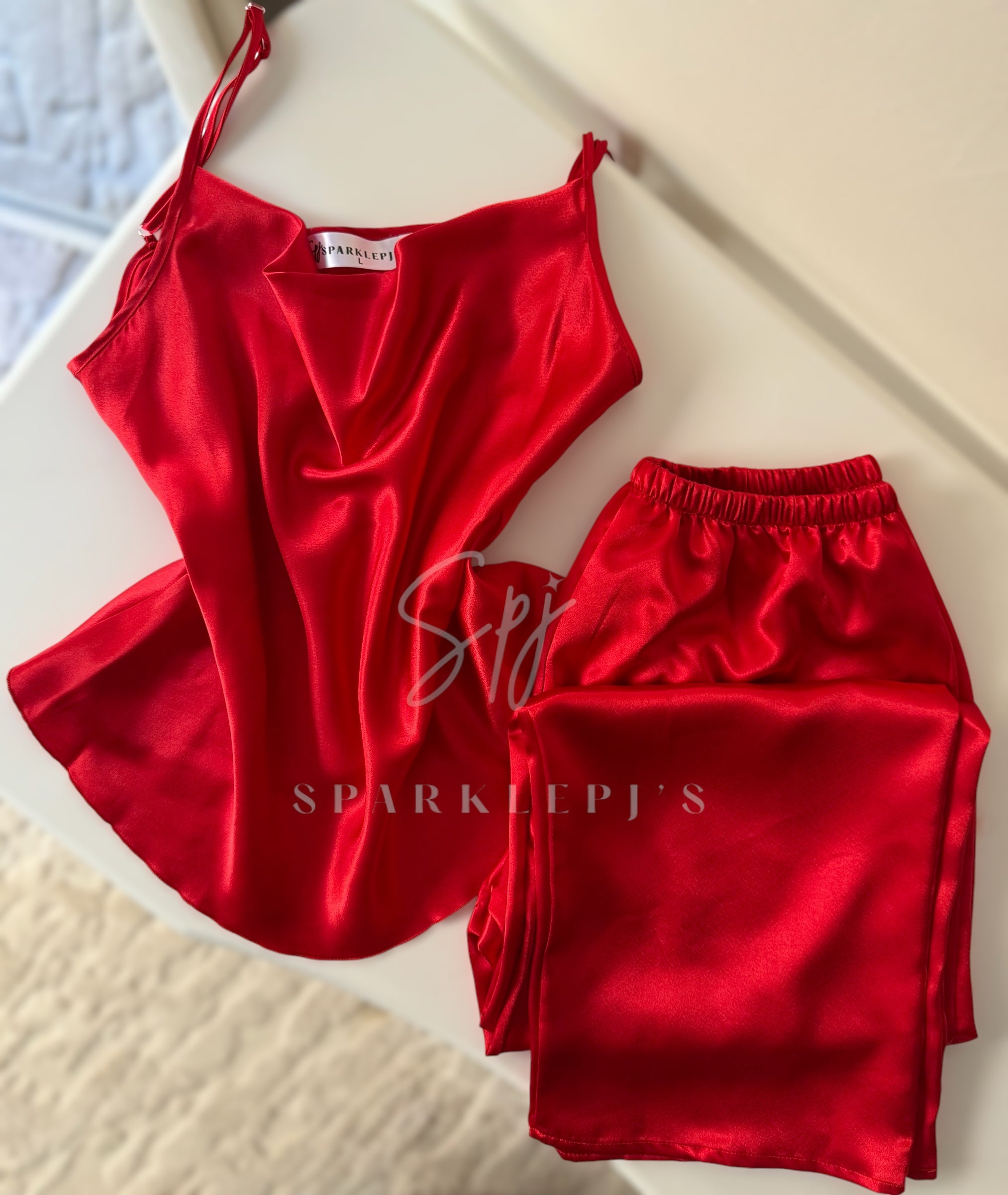 Satin Two-Piece Pajama Set