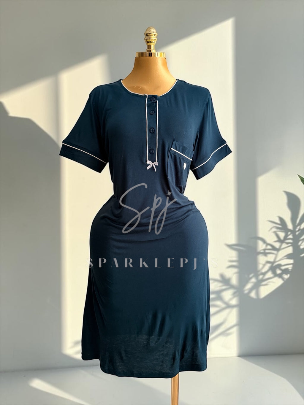 Soft Button Night Dress