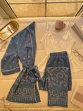 Blue Blossom 3-Piece Pajama Set