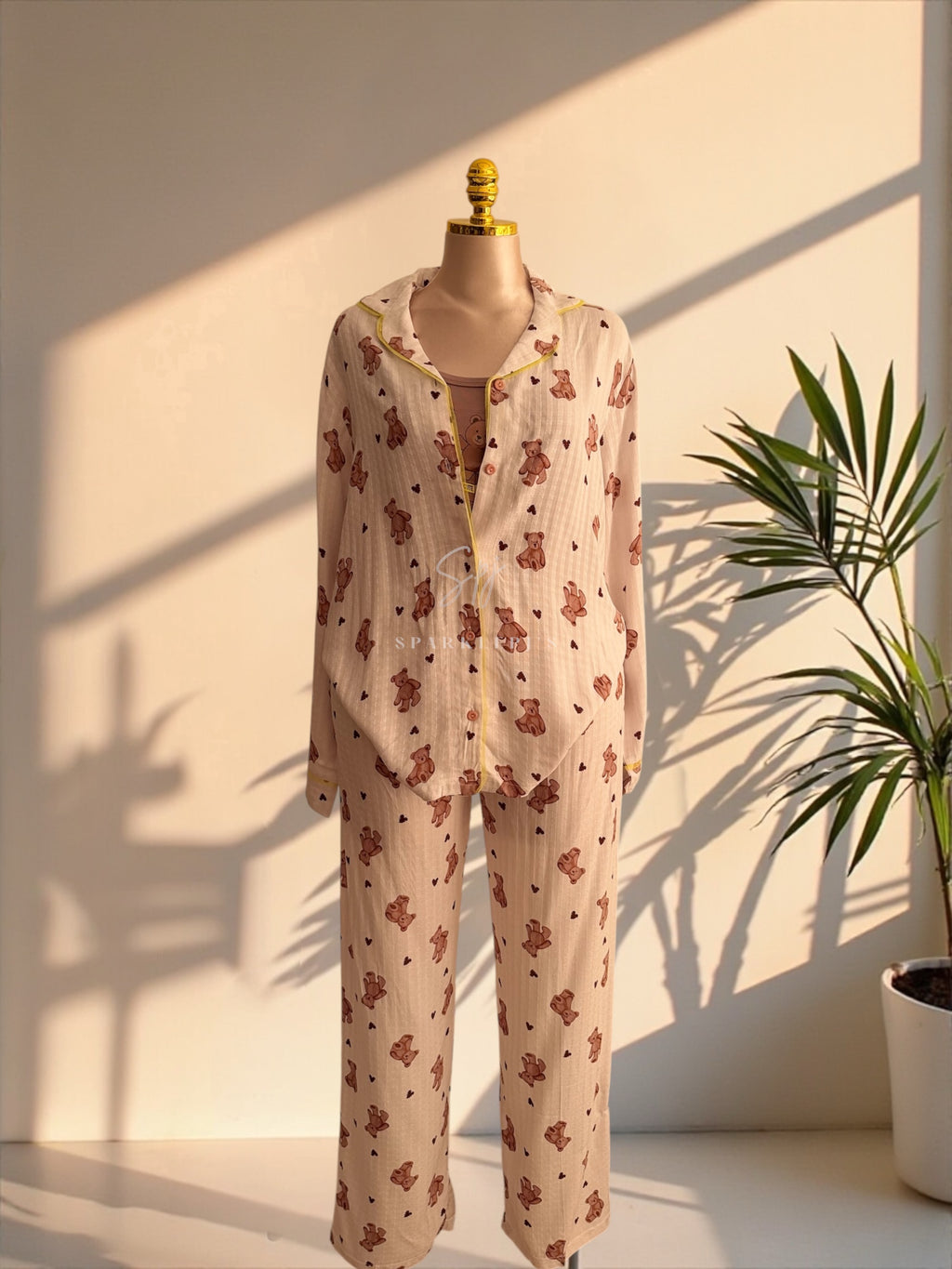 Teddy Dreams 3-Piece Pajama Set