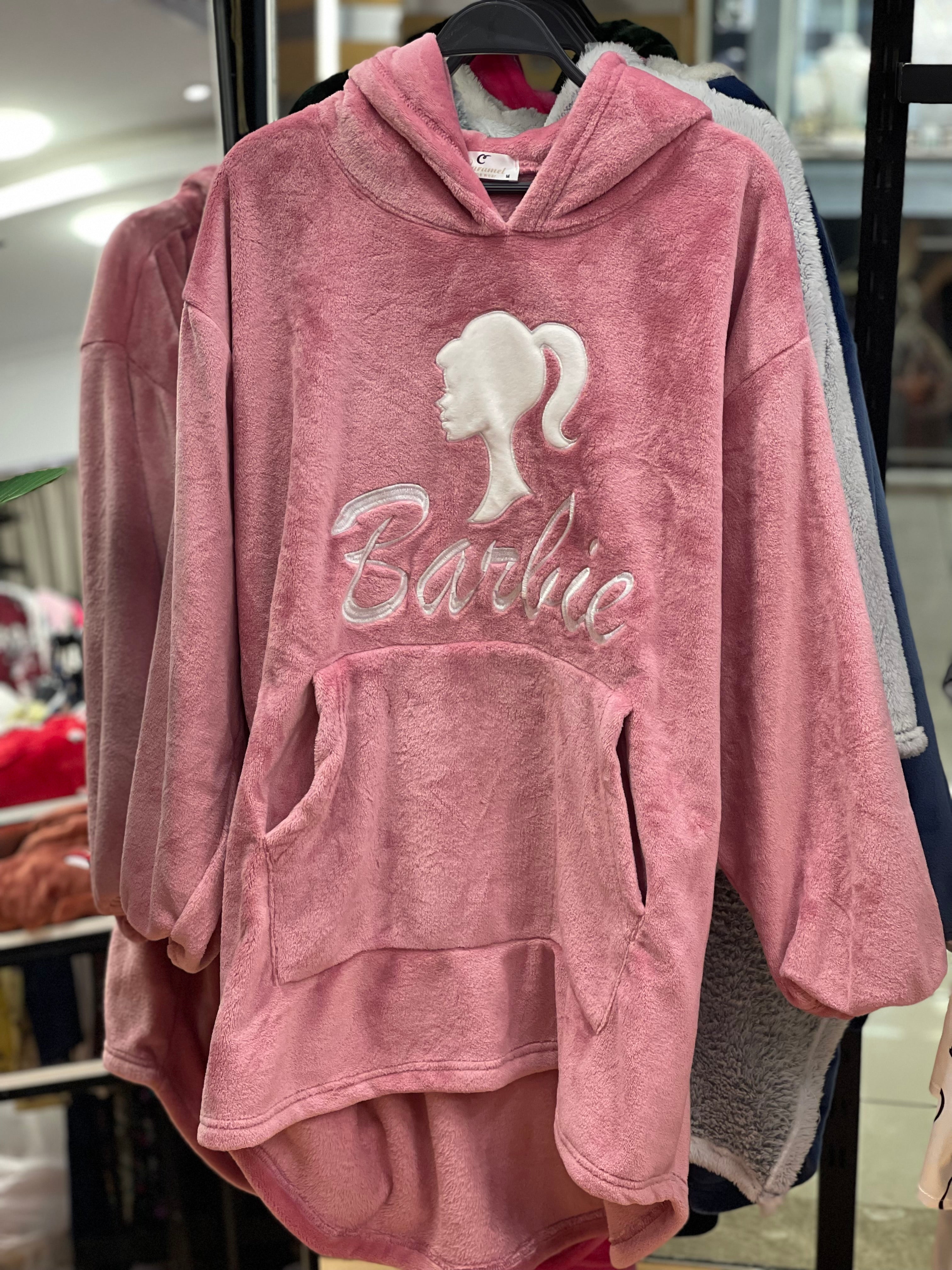 Barbie hoodie blanket