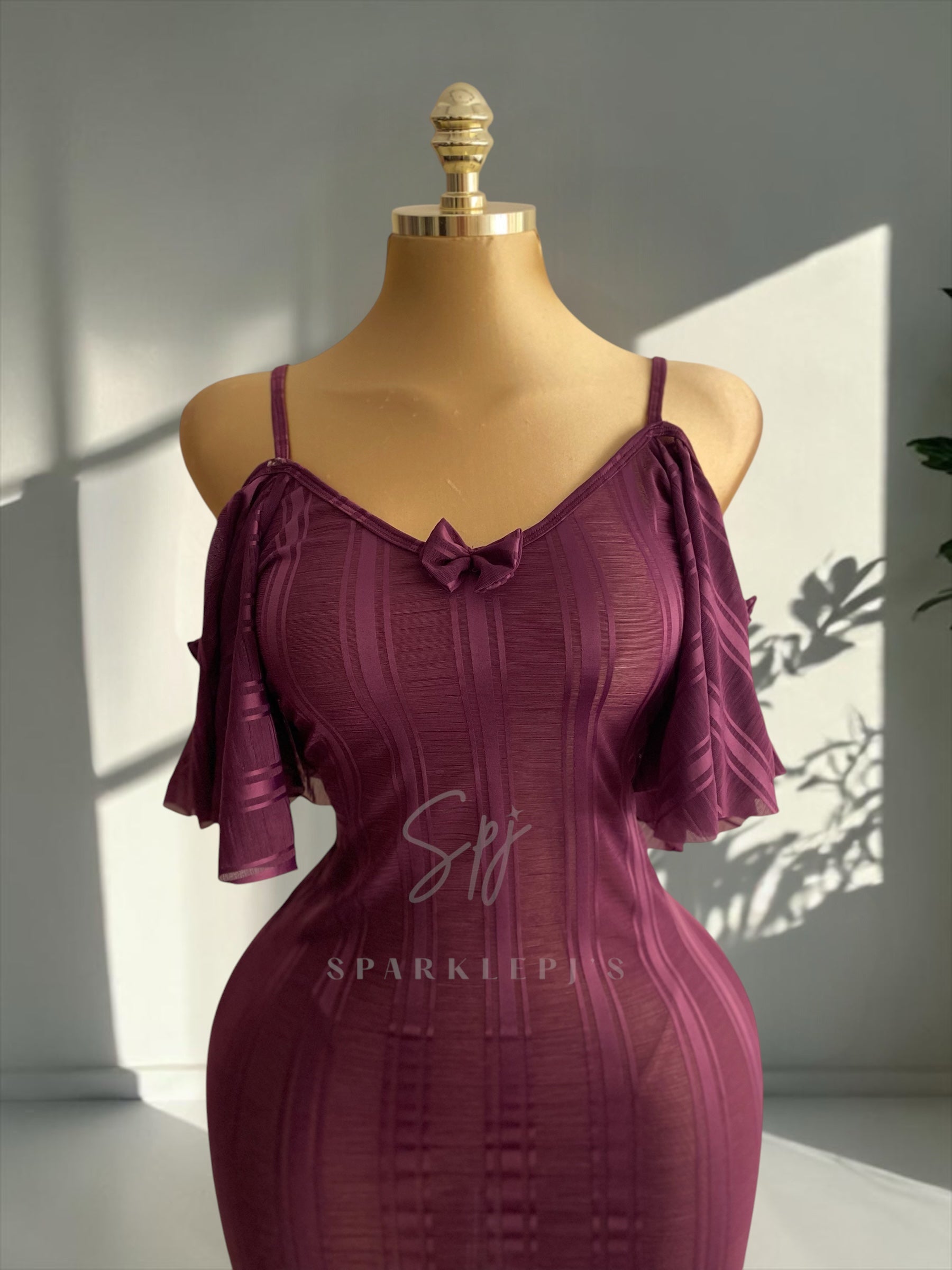 Elegant Side-Shoulder Nightdress