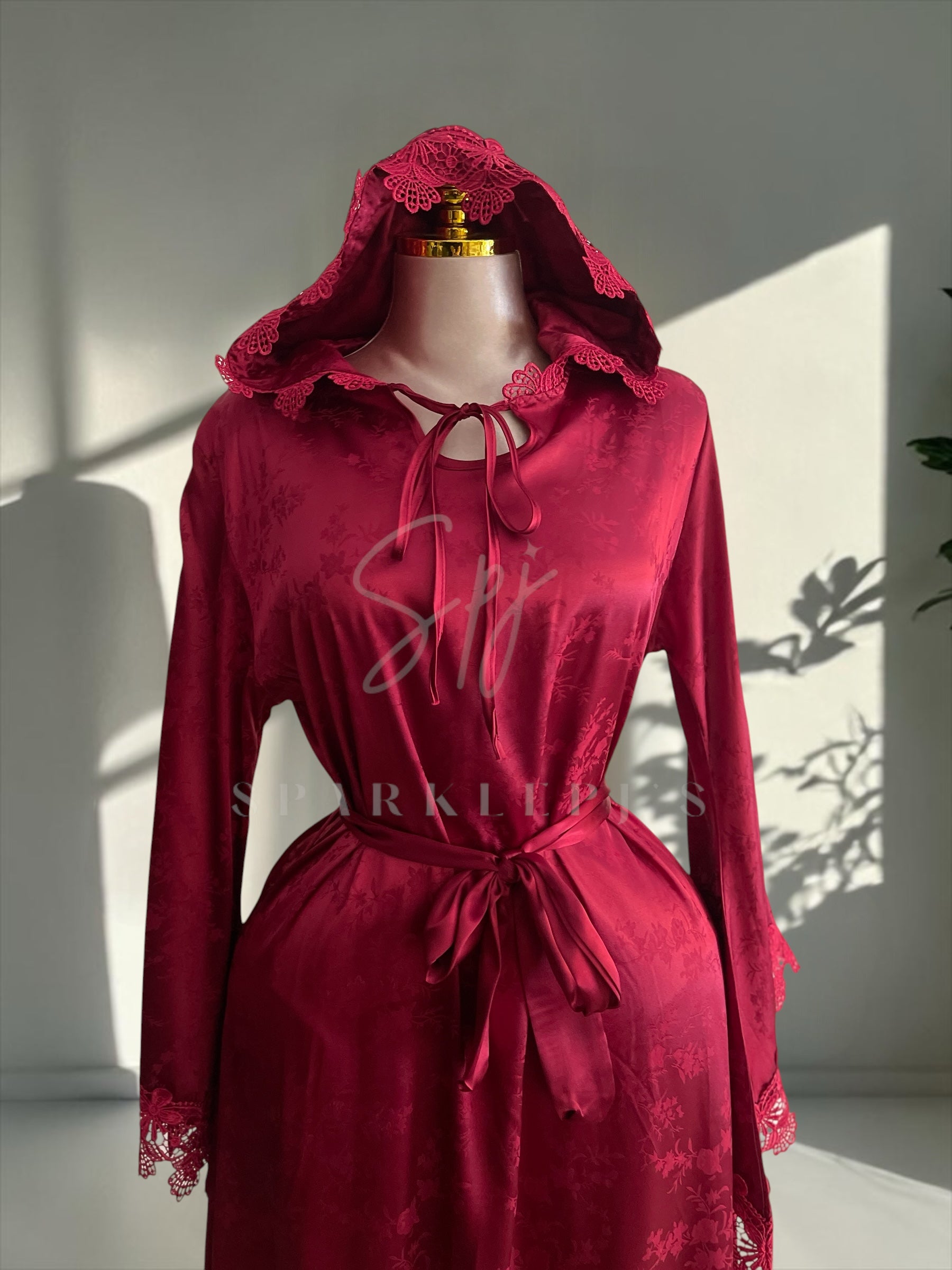 Floral Satin Lounge Abaya