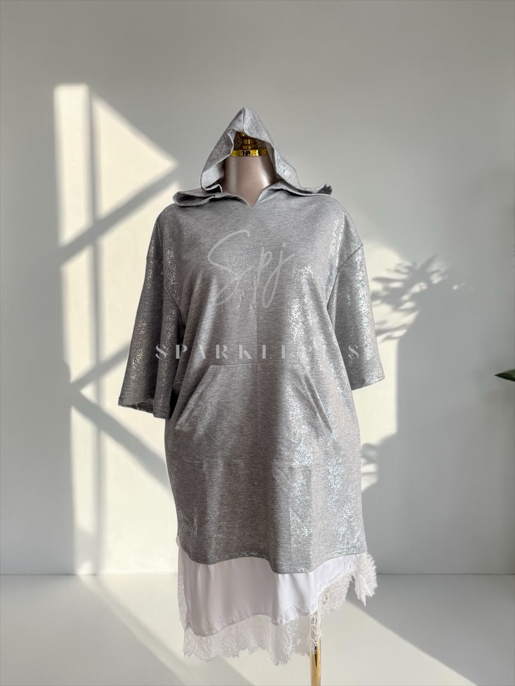 Shimmer Hood Lounge Dress