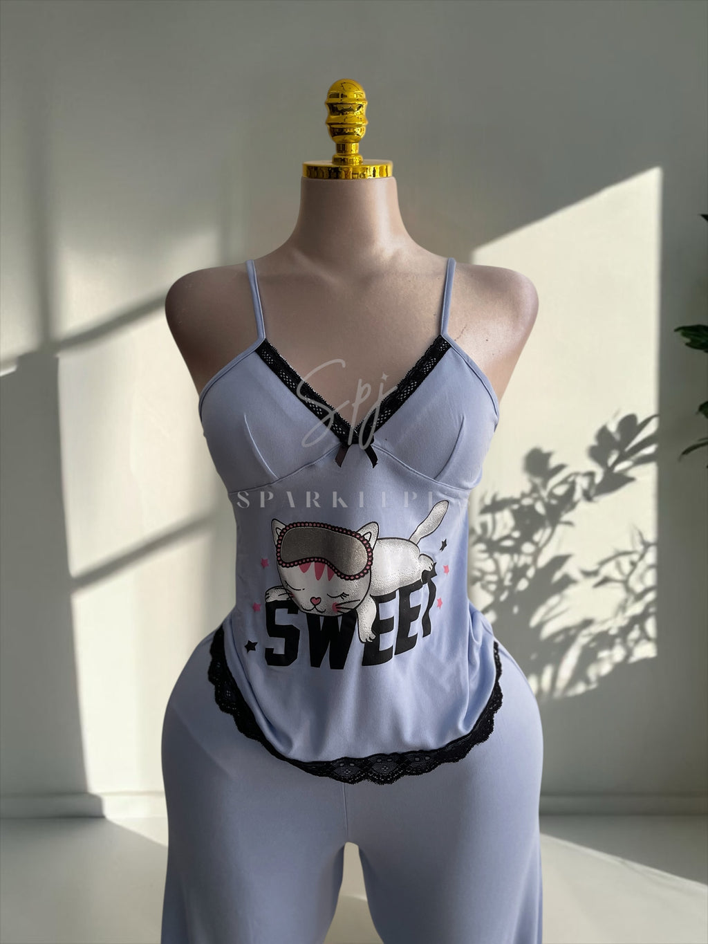 Cute Cat Pantacour Pajama Set