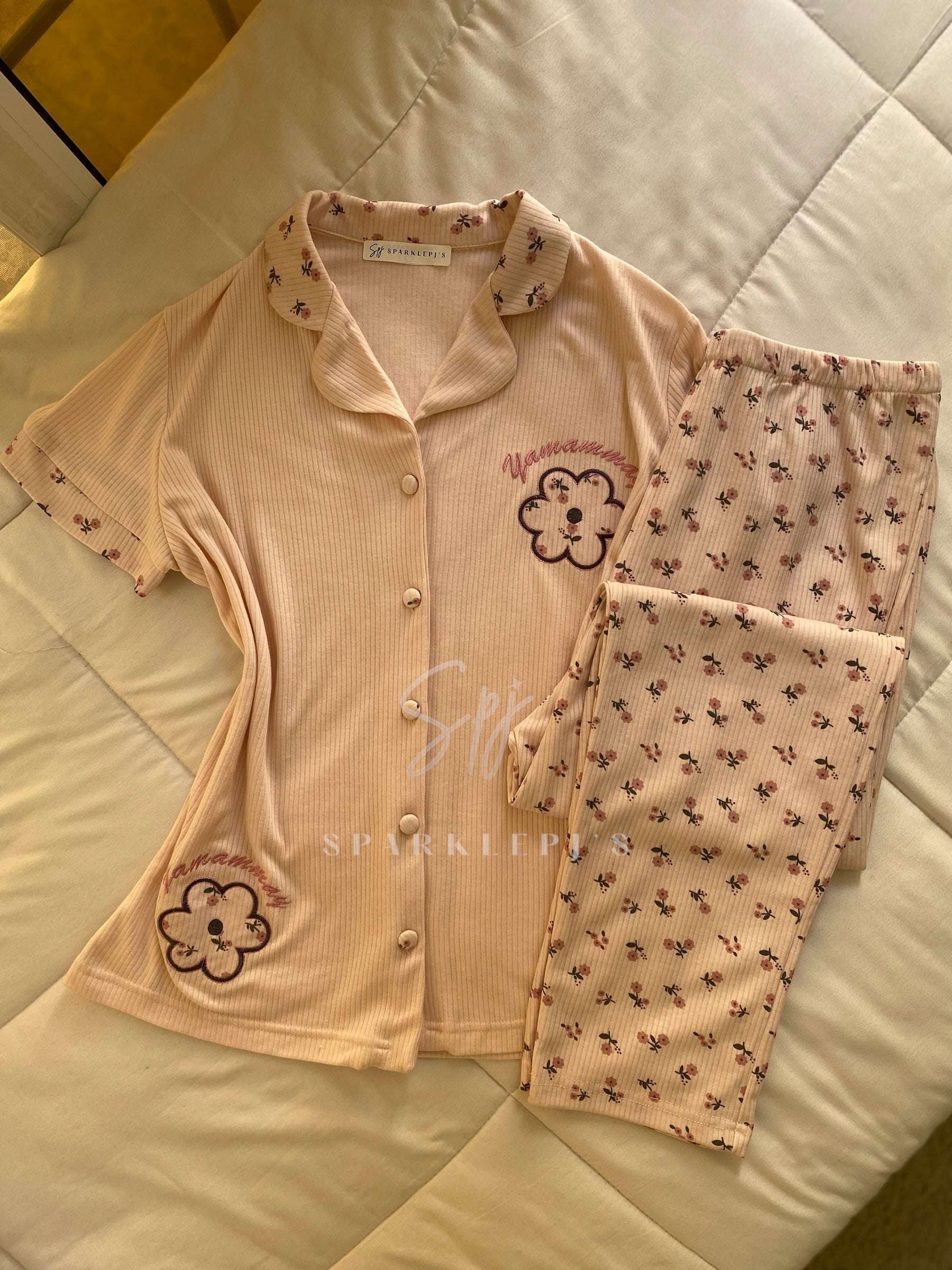 Soft Daisy Ribbed Pajama