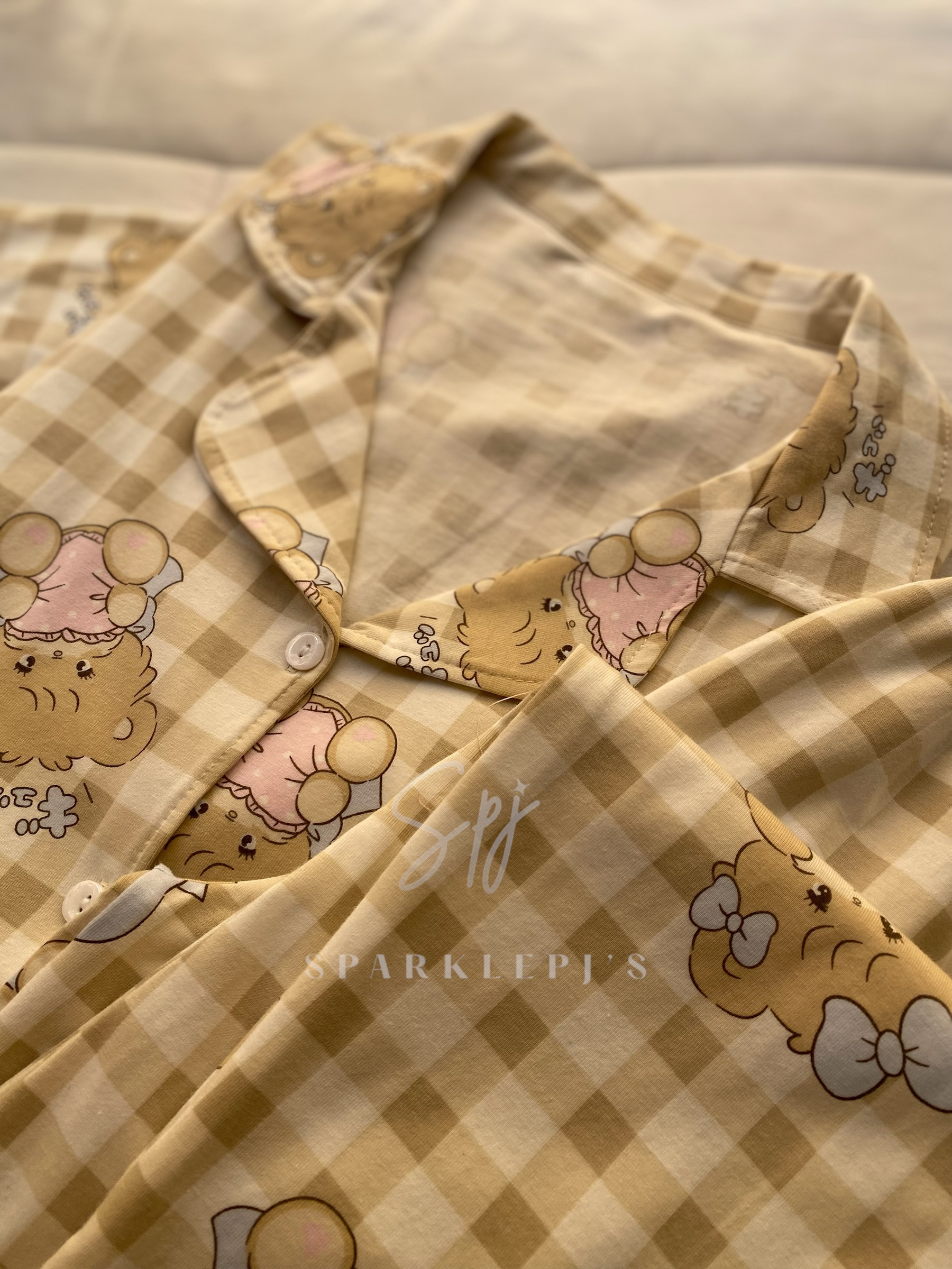 Teddy Check Pajama Set