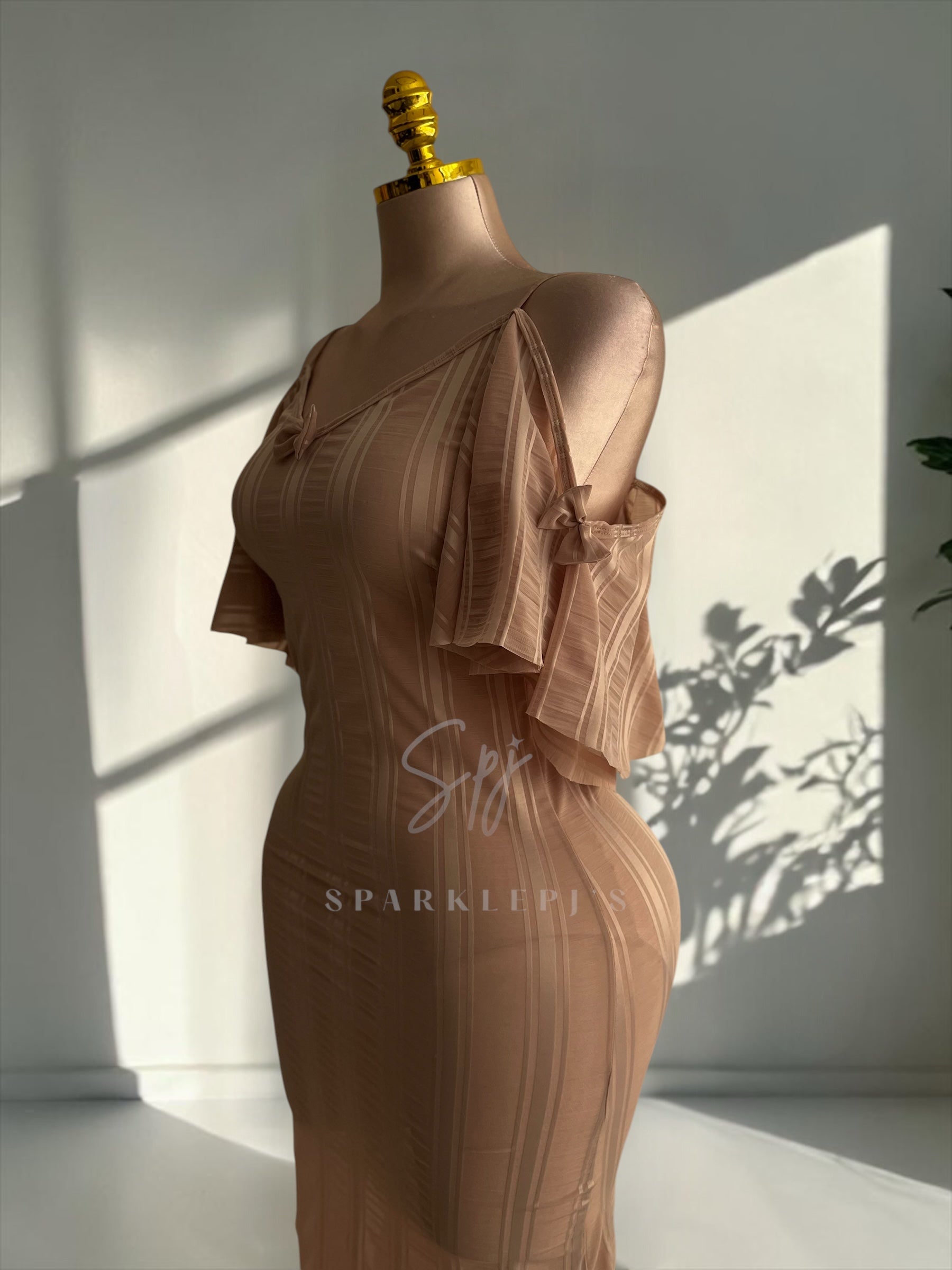 Elegant Side-Shoulder Nightdress