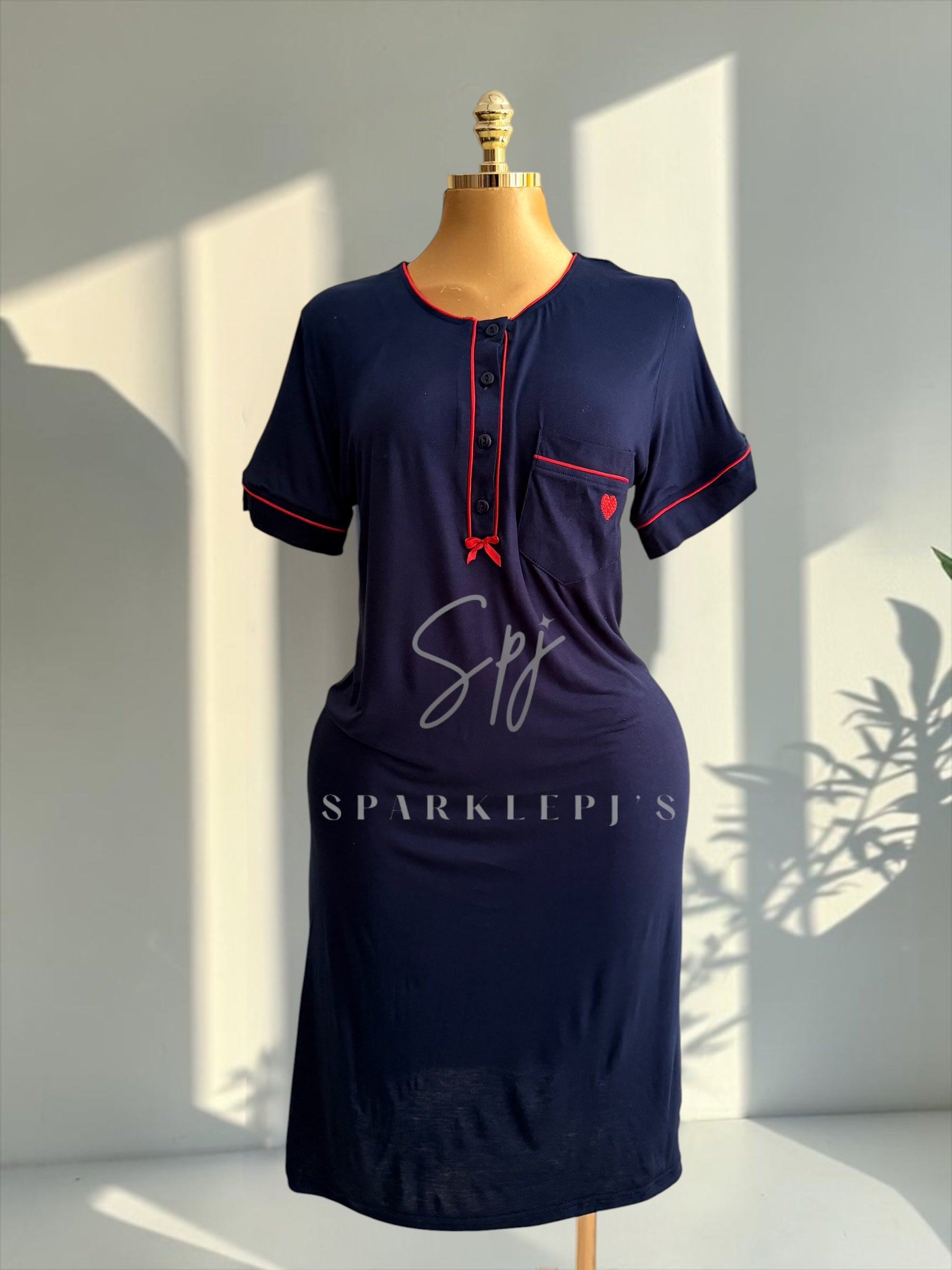 Soft Button Night Dress