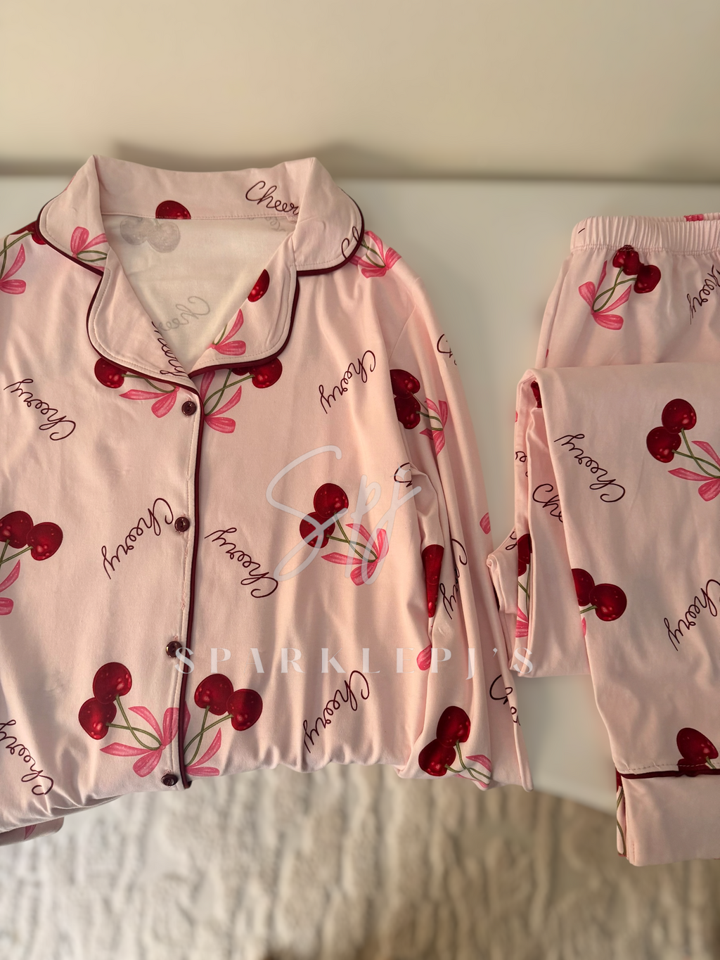 Too Sweet To Sleep Buttoned Pajama