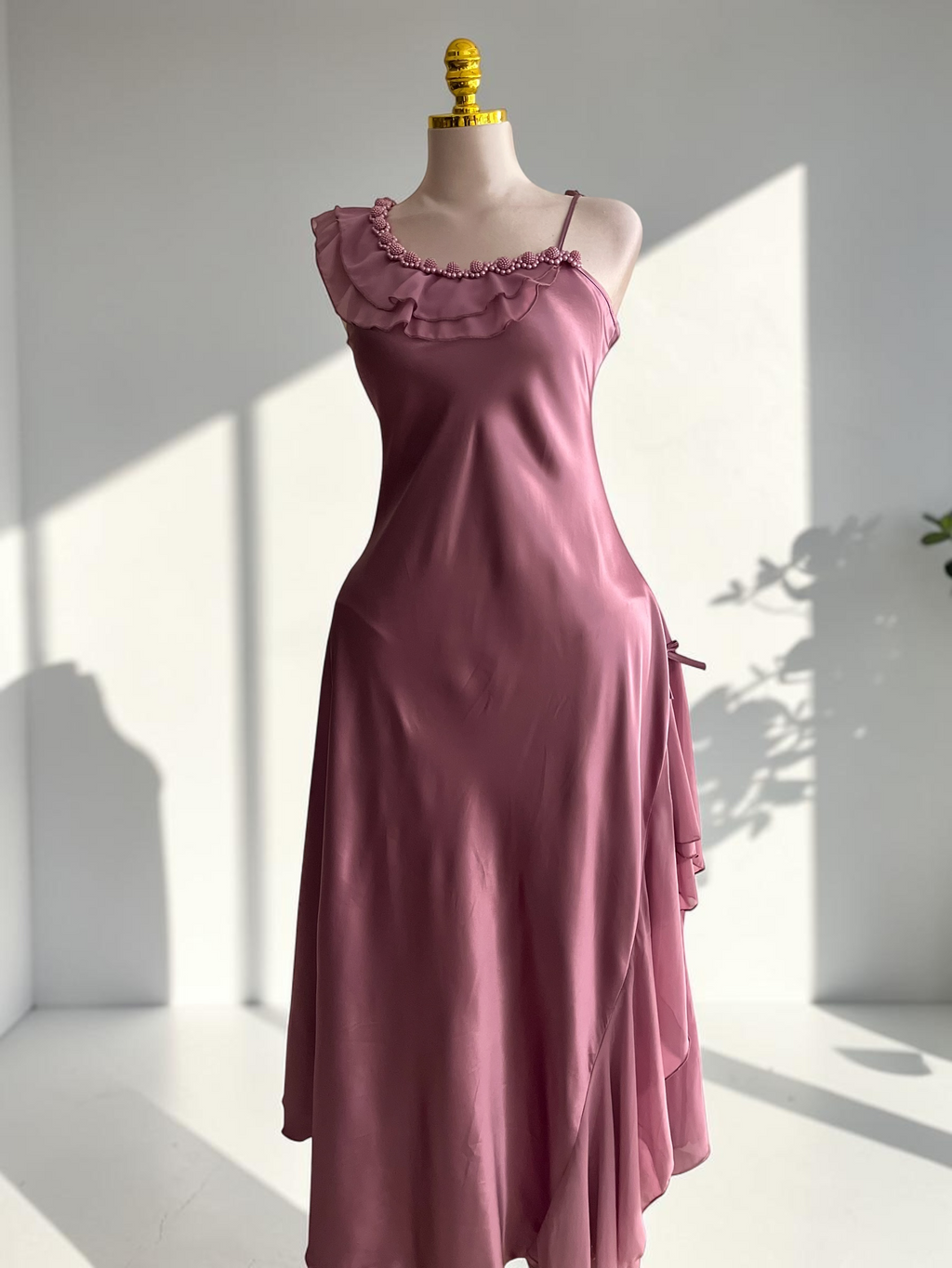 Hala Ruffle Satin Nightdress