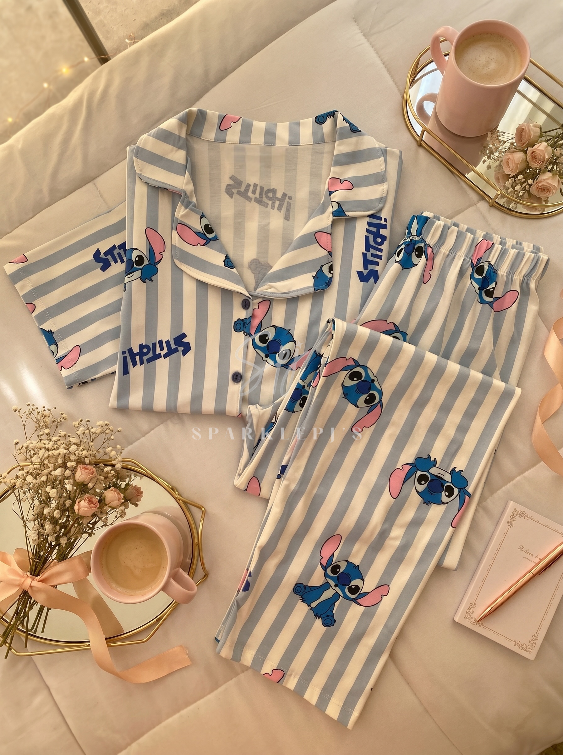 Stitch & Stripes Pajama Set