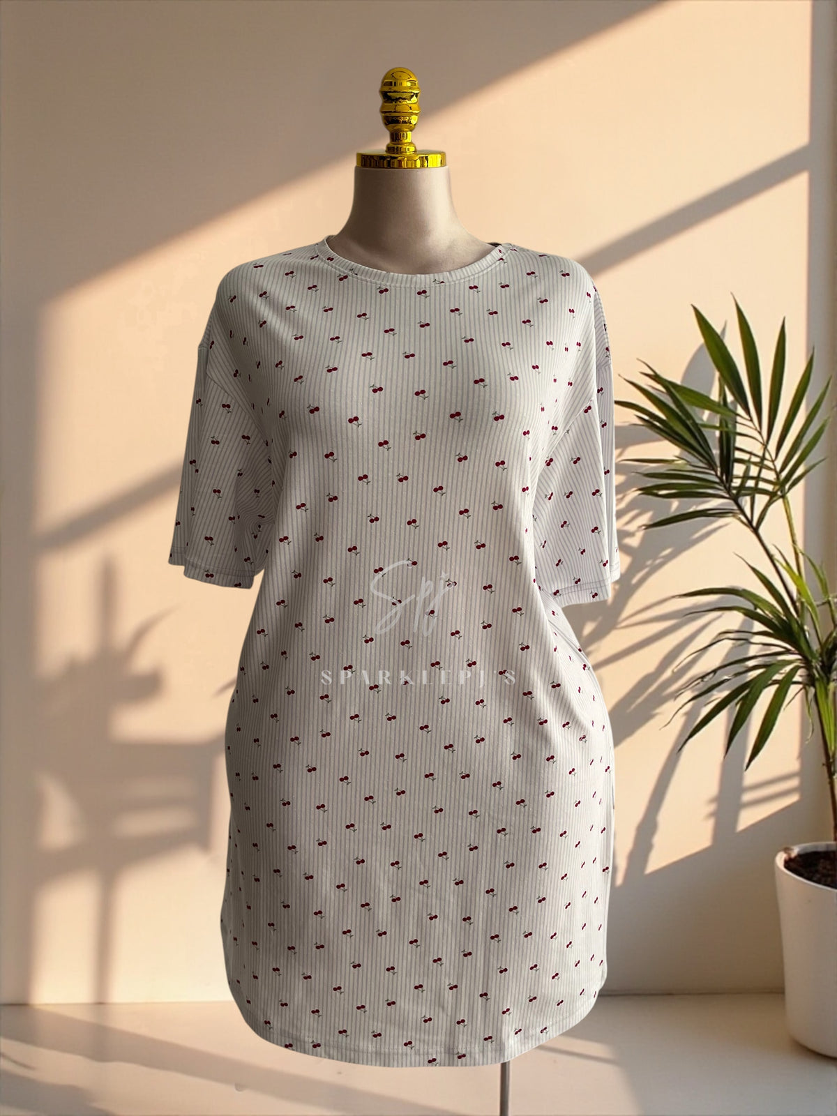 Cherry Dreams Short Nightshirt