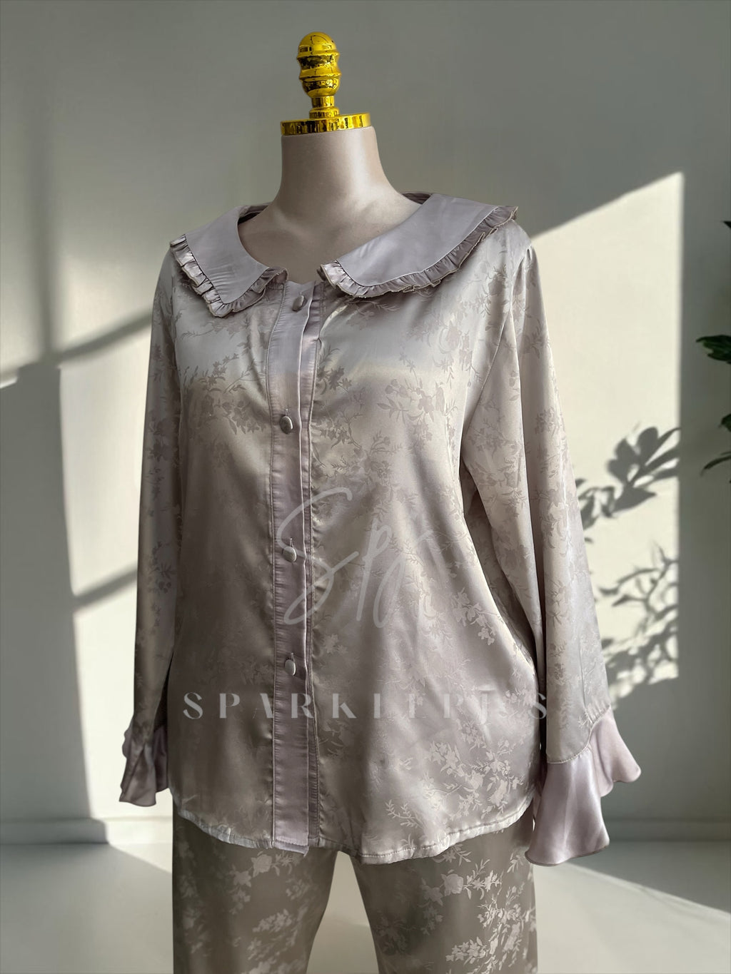 Classic Buttoned Satin Pajama