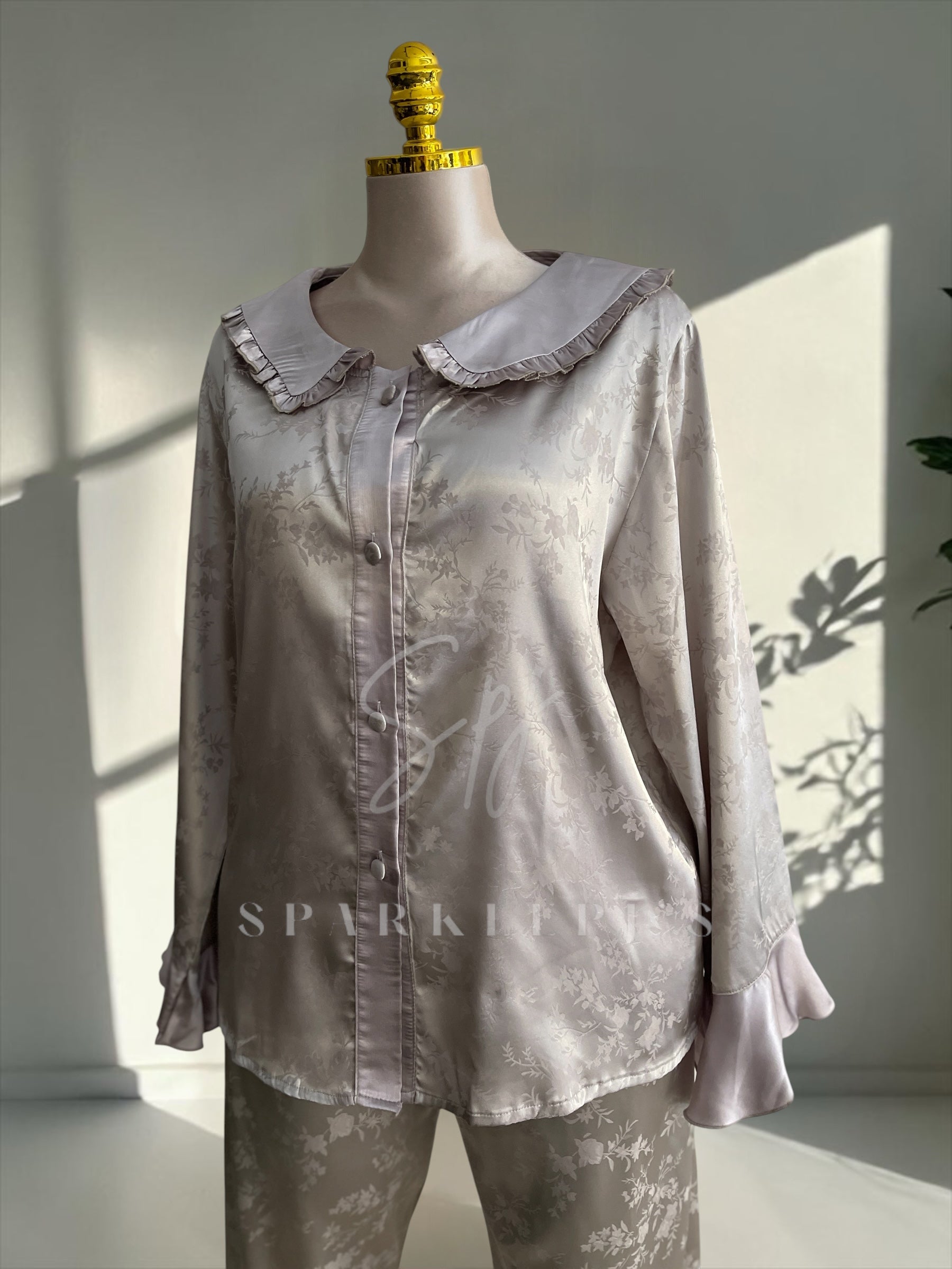 Classic Buttoned Satin Pajama