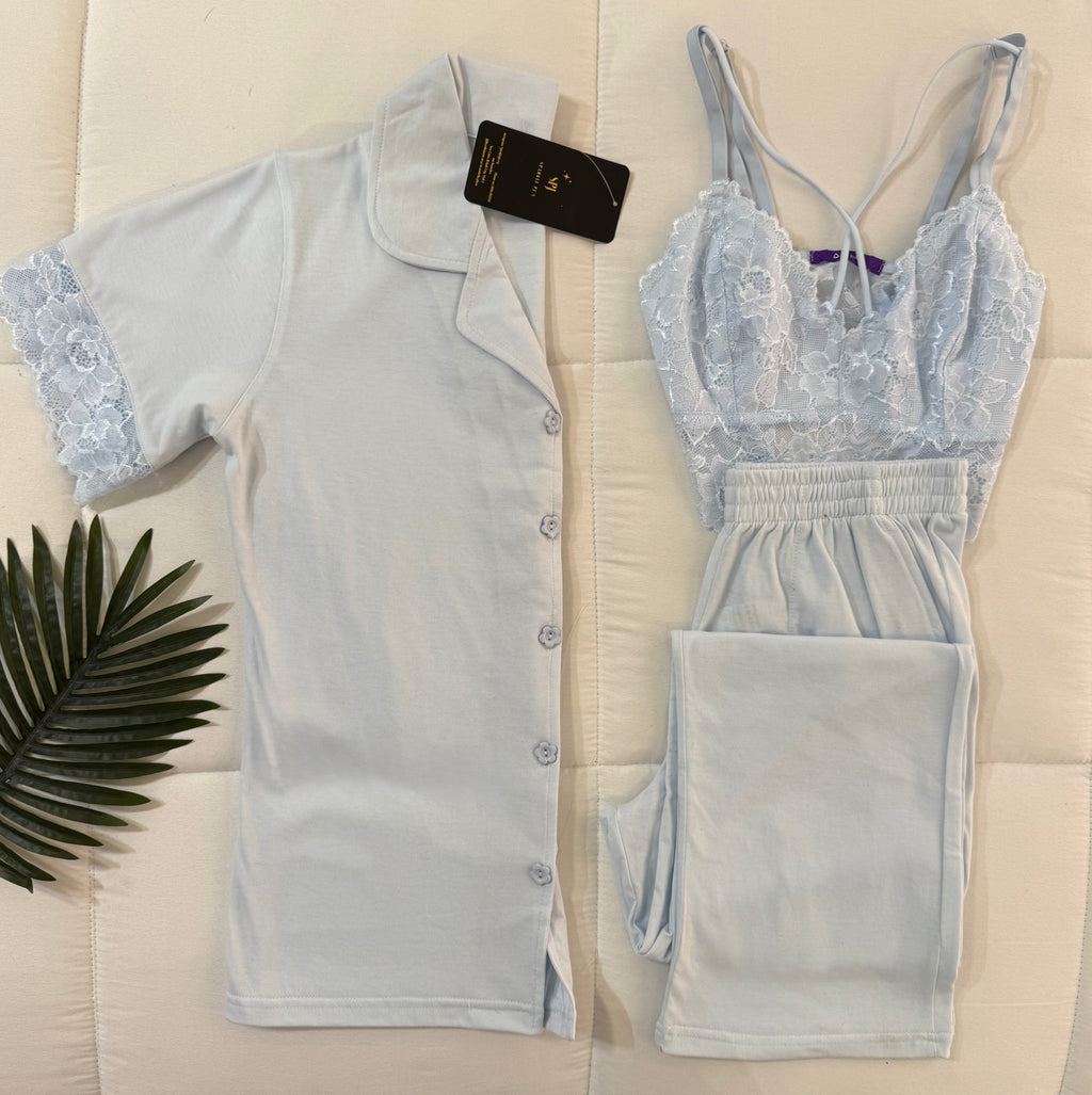 Romantic Lace Lounge 3 Pieces Set