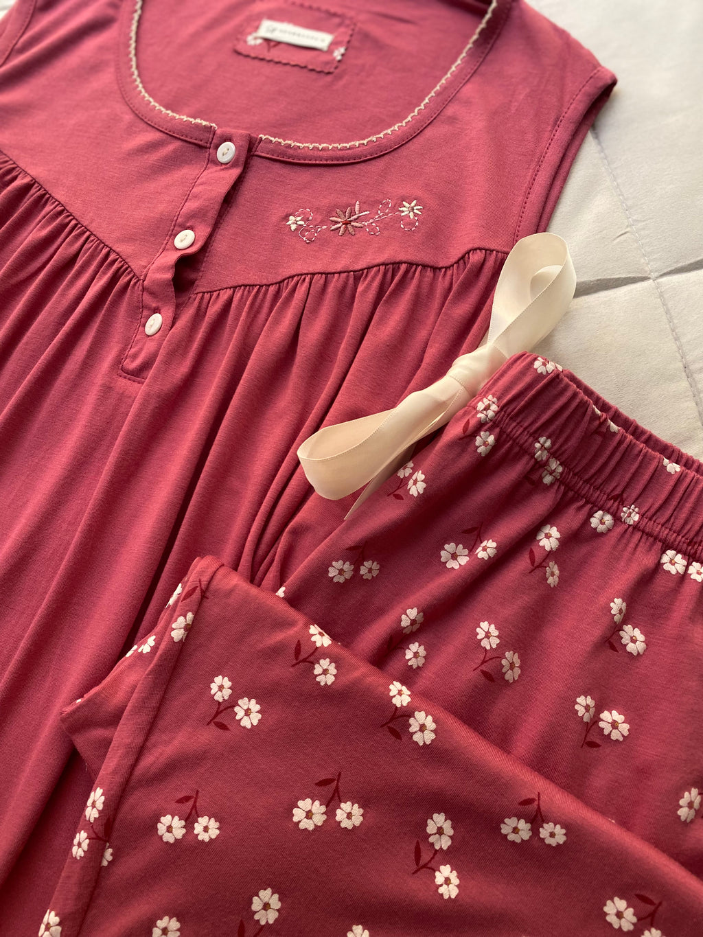 Gathered Floral Bermuda Set