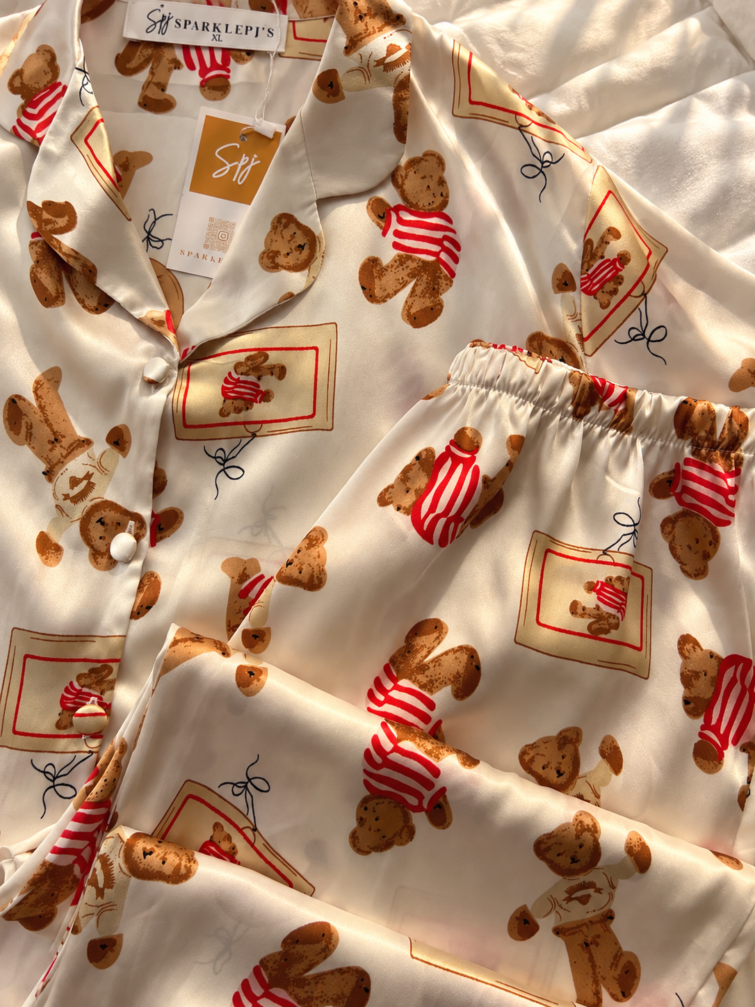Teddy Satin Pajama Set