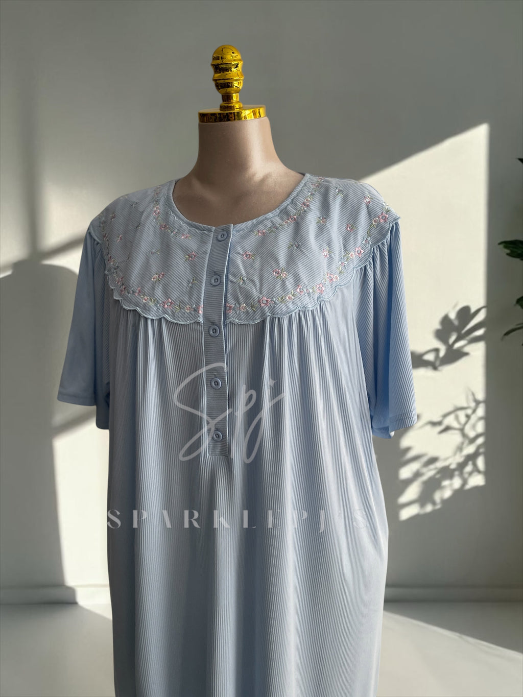 Soft Embroidered Maxi Nightdress