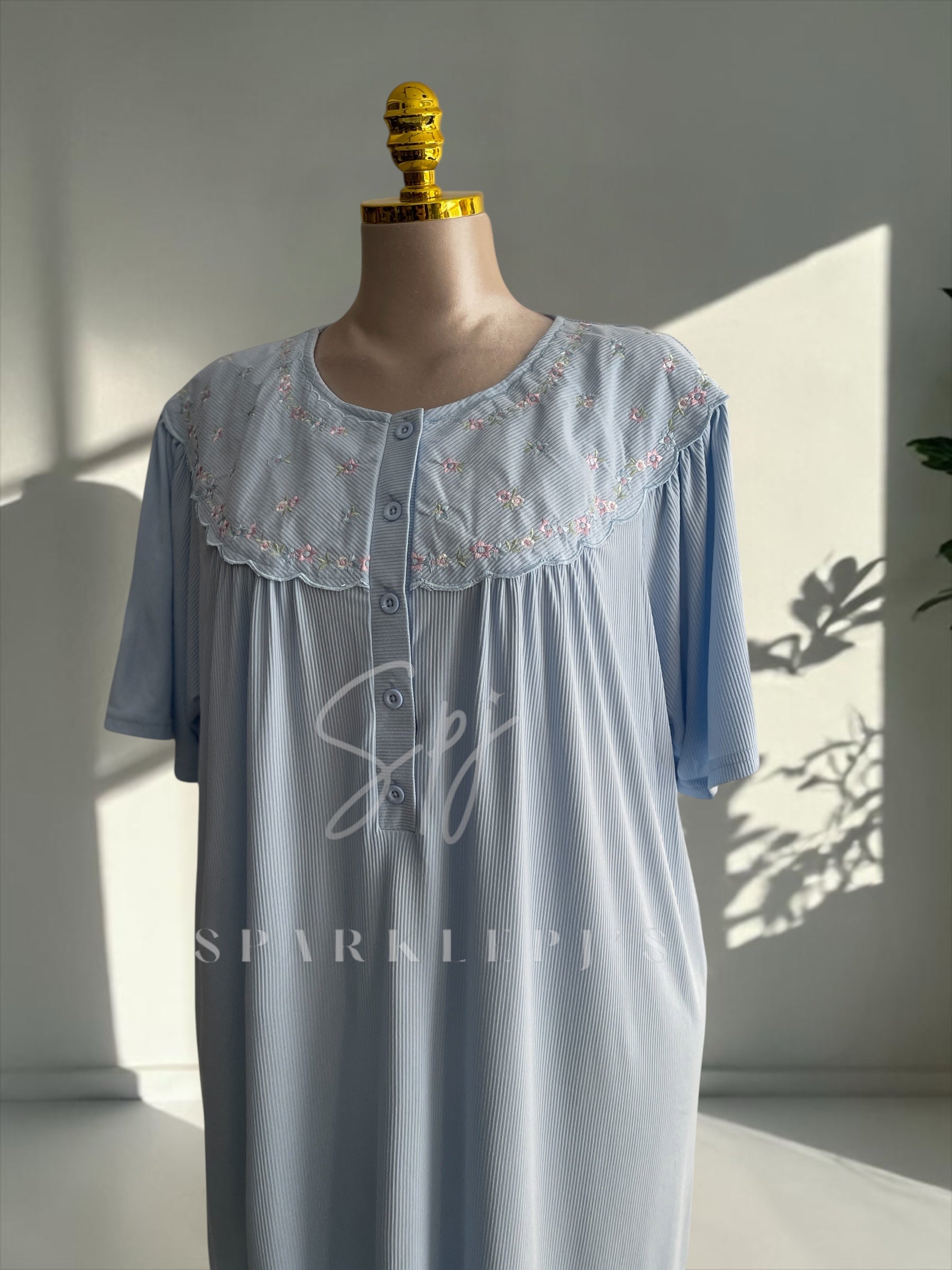 Soft Embroidered Maxi Nightdress