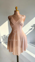 Satin & Chiffon V-Neck Nightwear