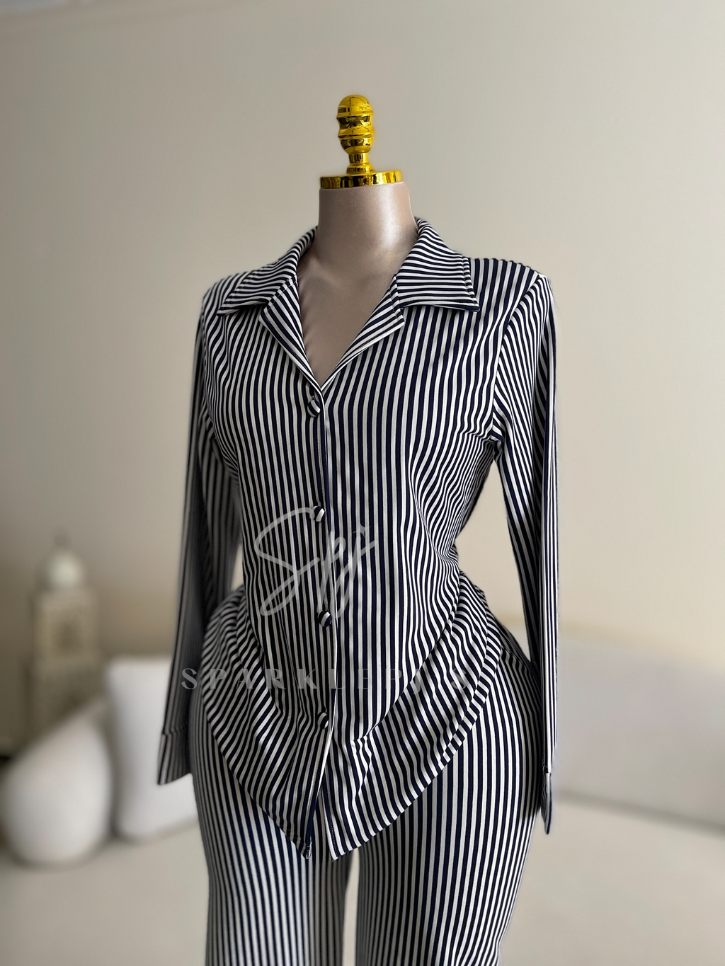 Elegant Stripe Lounge Set