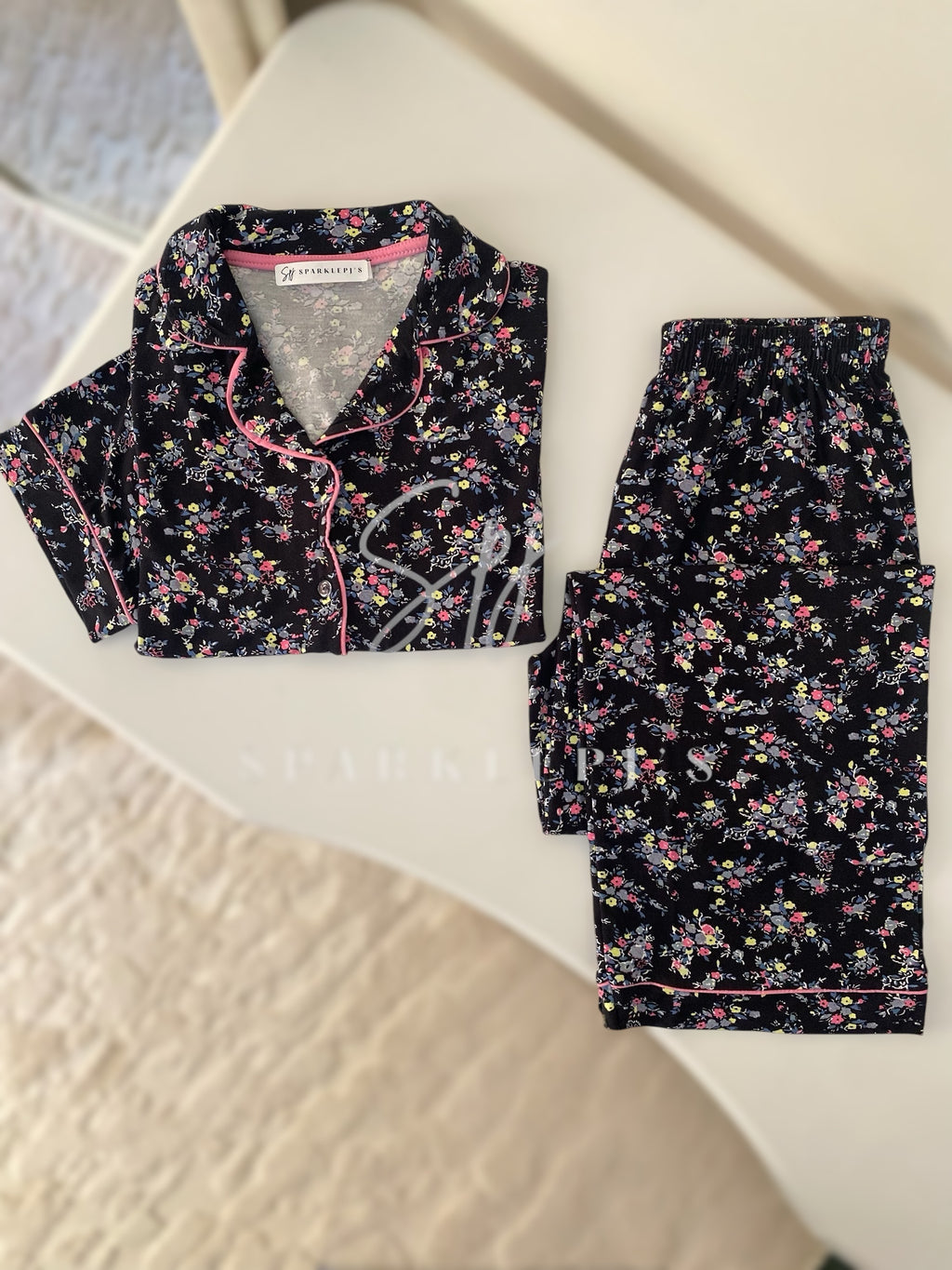 Sweet Floral Comfort Set ( short sleeve )