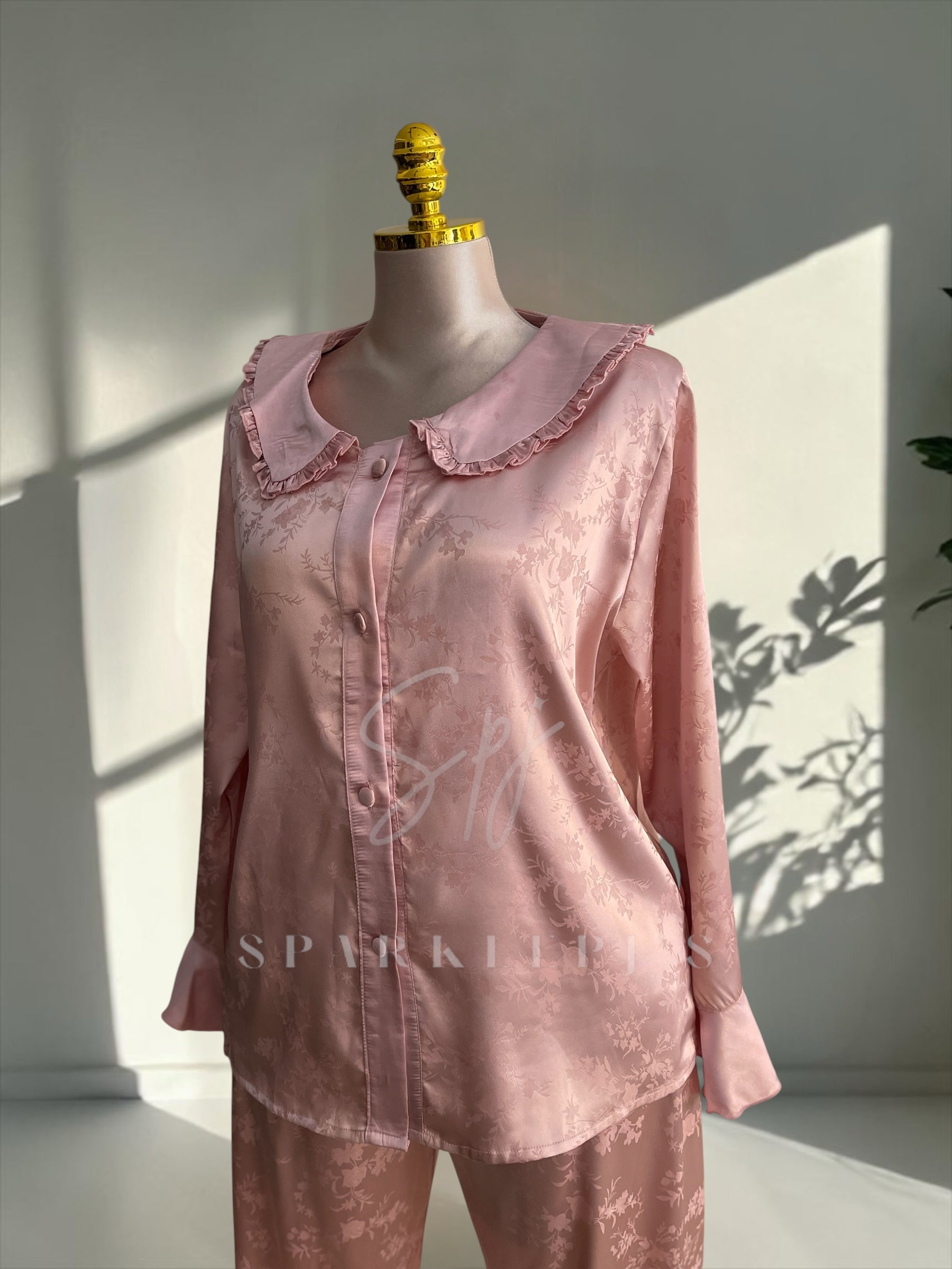 Classic Buttoned Satin Pajama