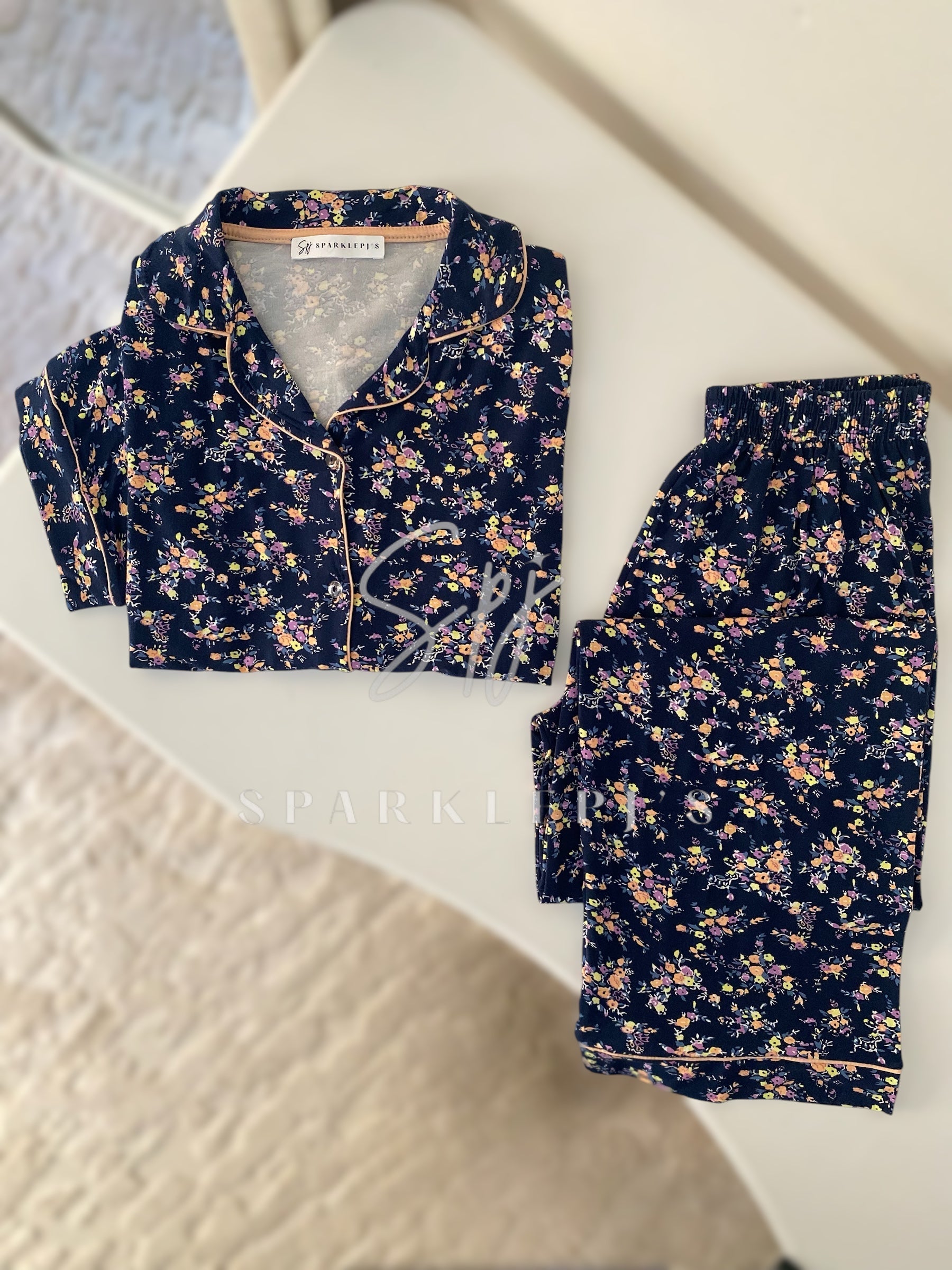 Sweet Floral Comfort Set ( short sleeve )