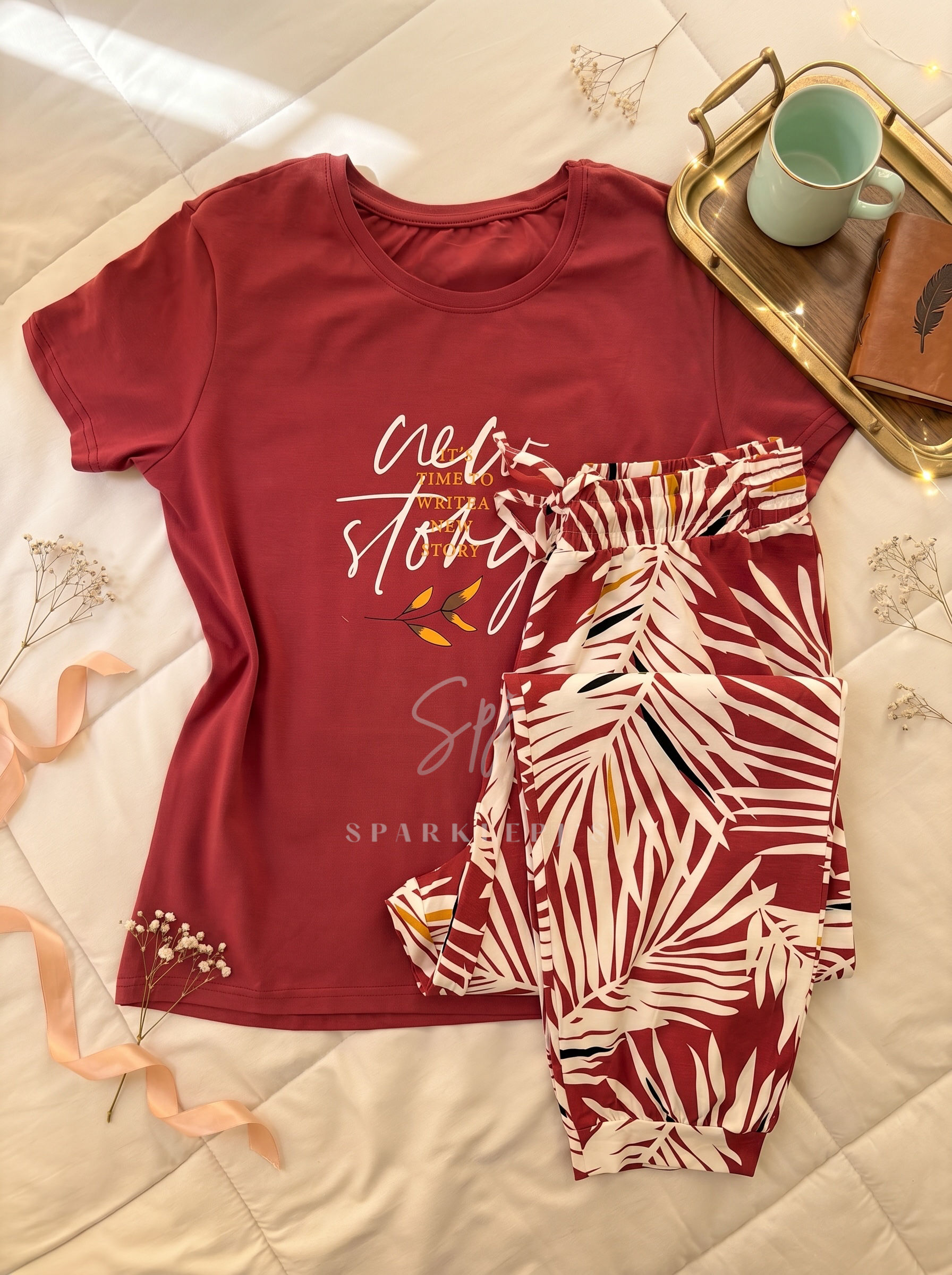 Tropical Story Pajama Set (Long-Pants)