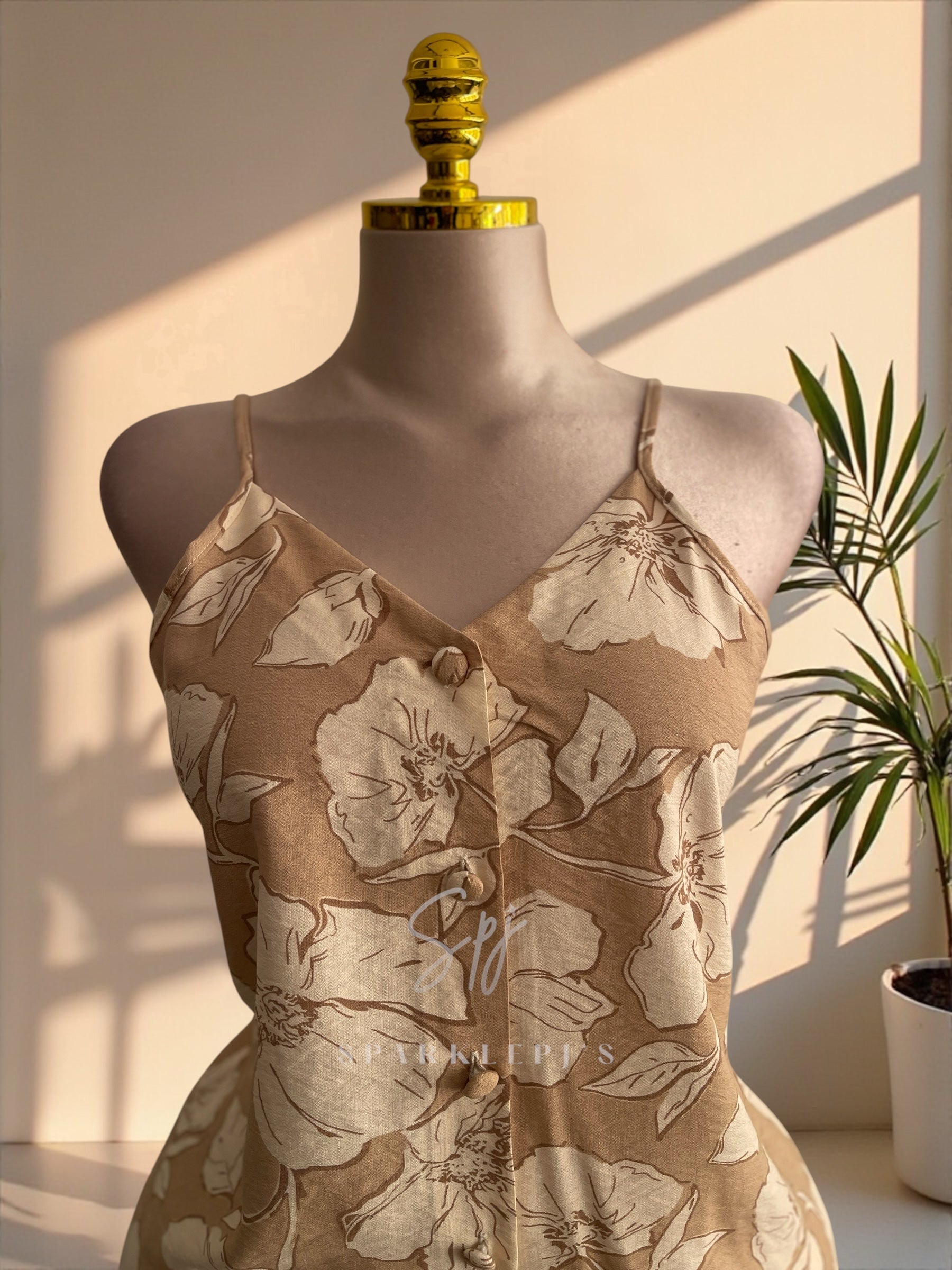 Golden Bloom Night Dress