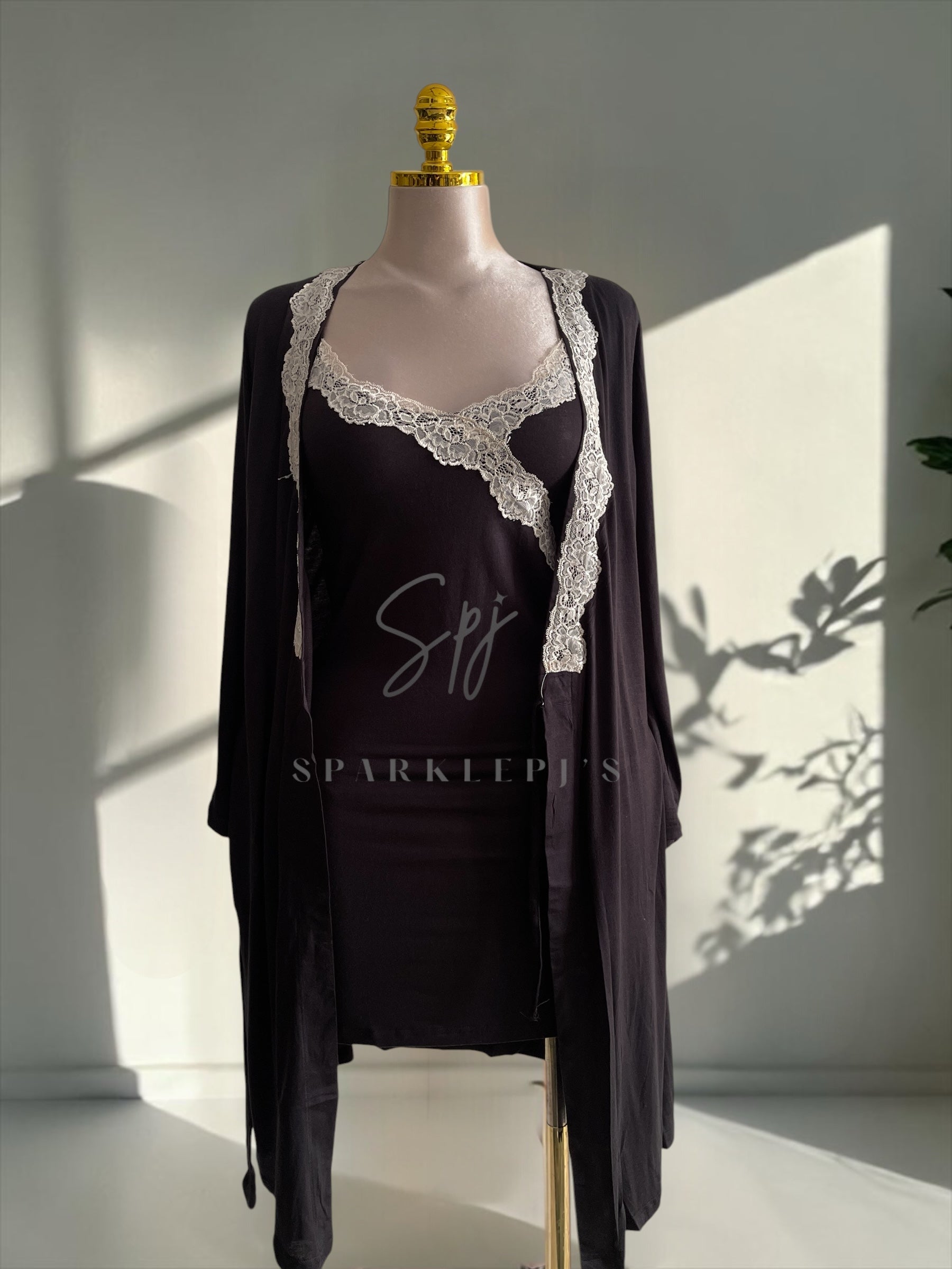 Lace Nightshirt & Robe Set