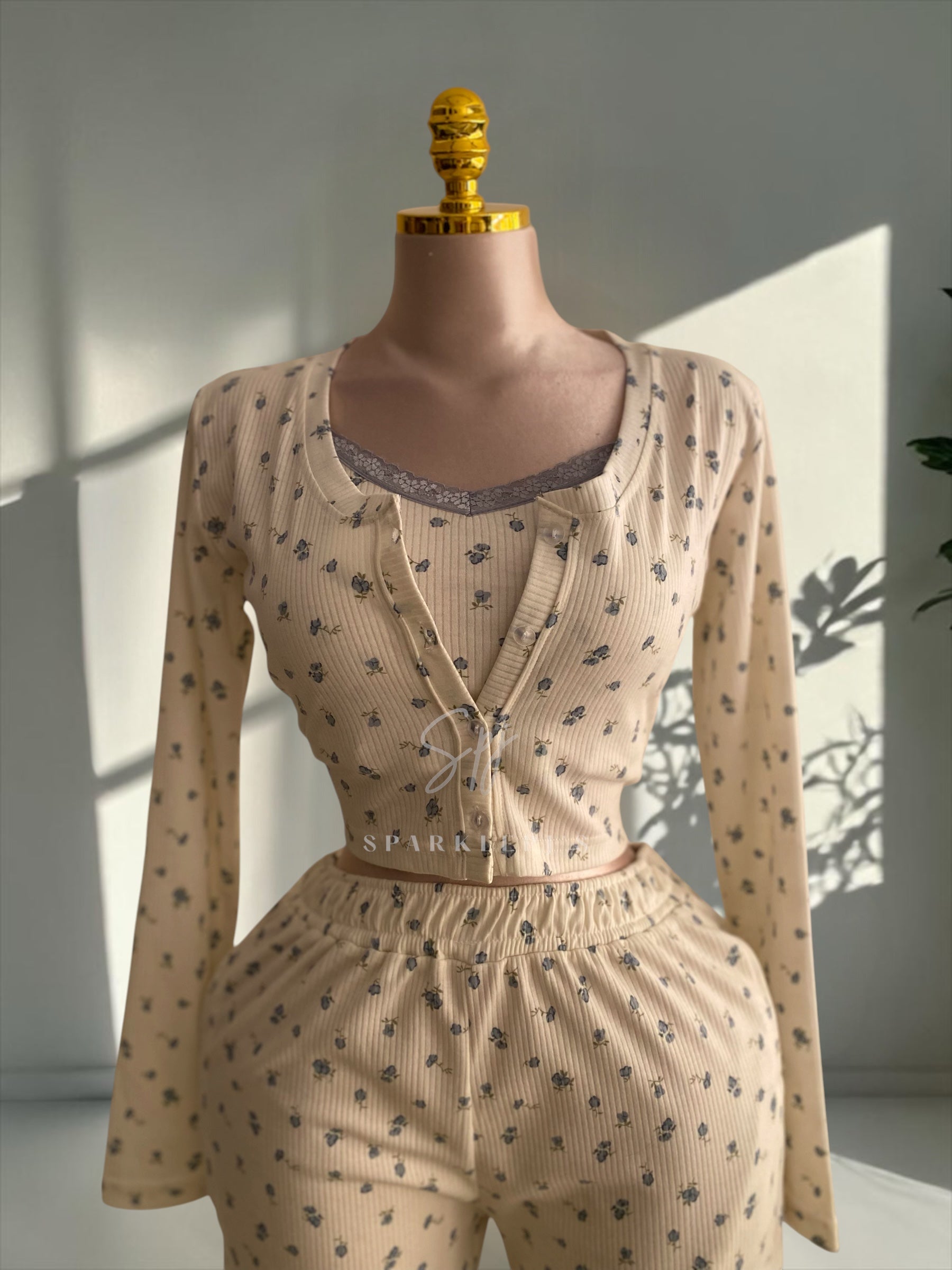 Blossom Lounge 3-Piece Pajama Set