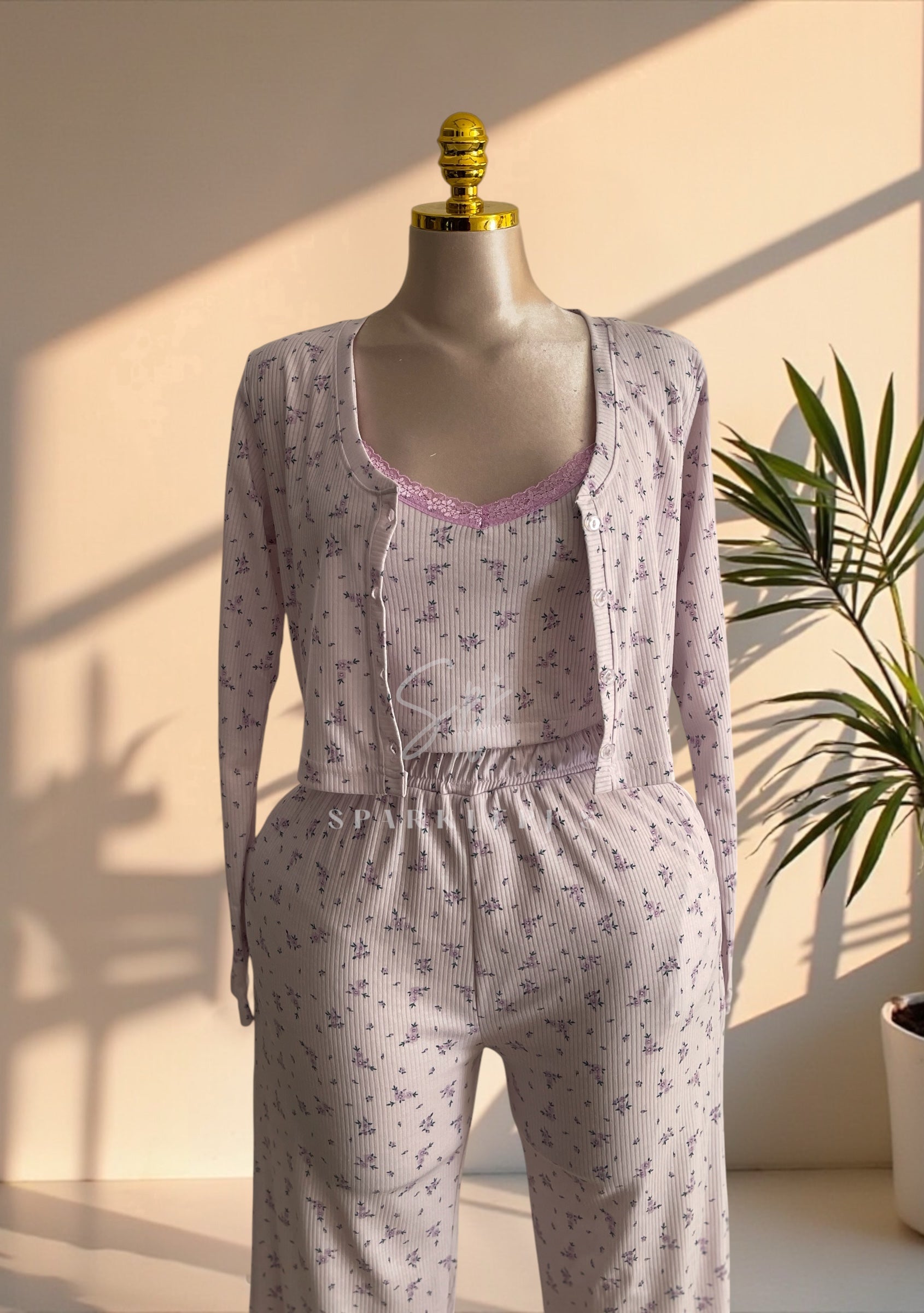 Cozy Bloom 3-Piece Pajama