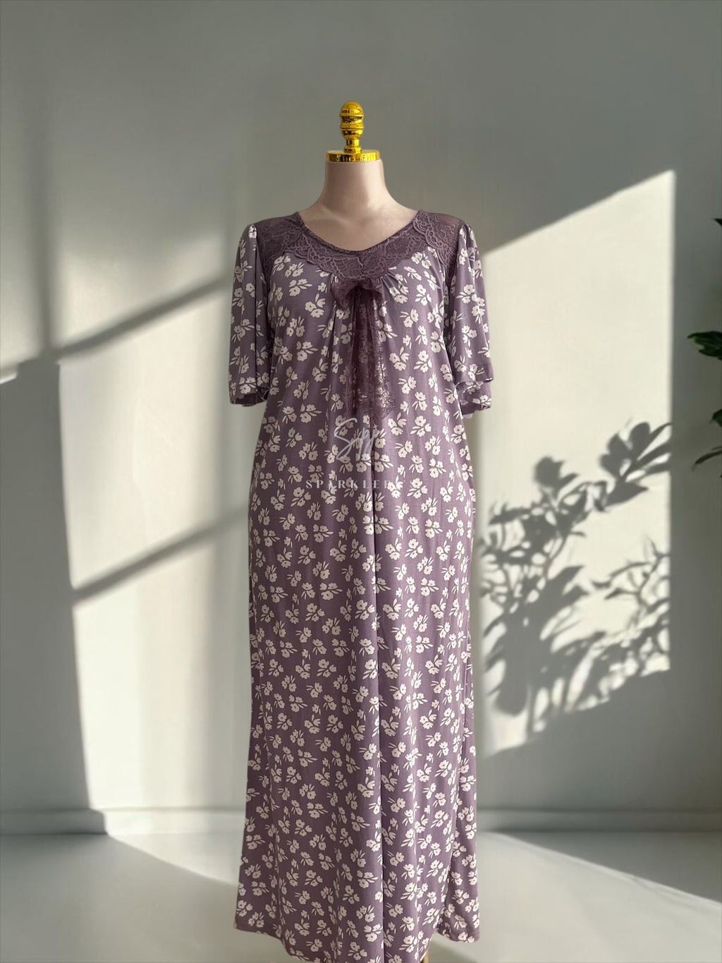 Lavender Bloom Maxi Nightdress