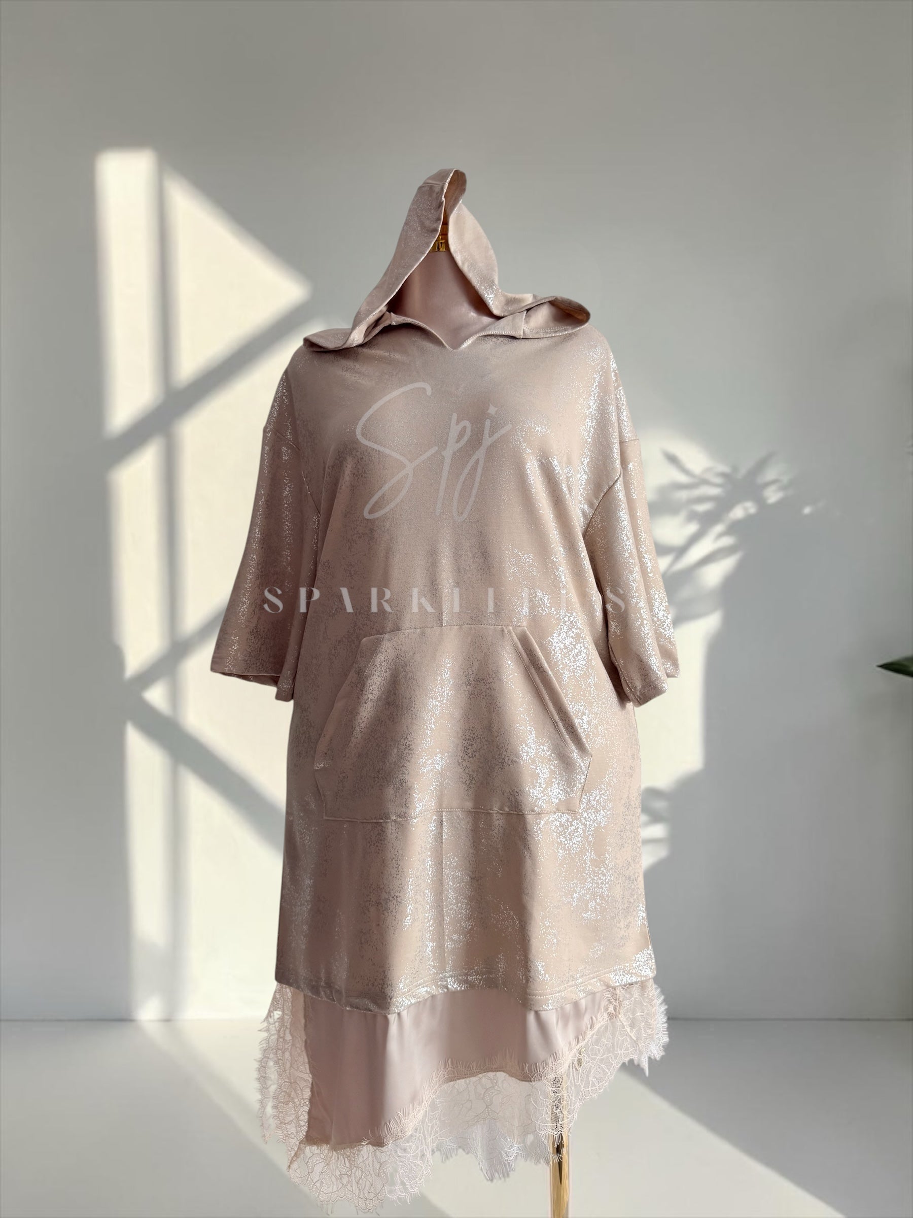 Shimmer Hood Lounge Dress
