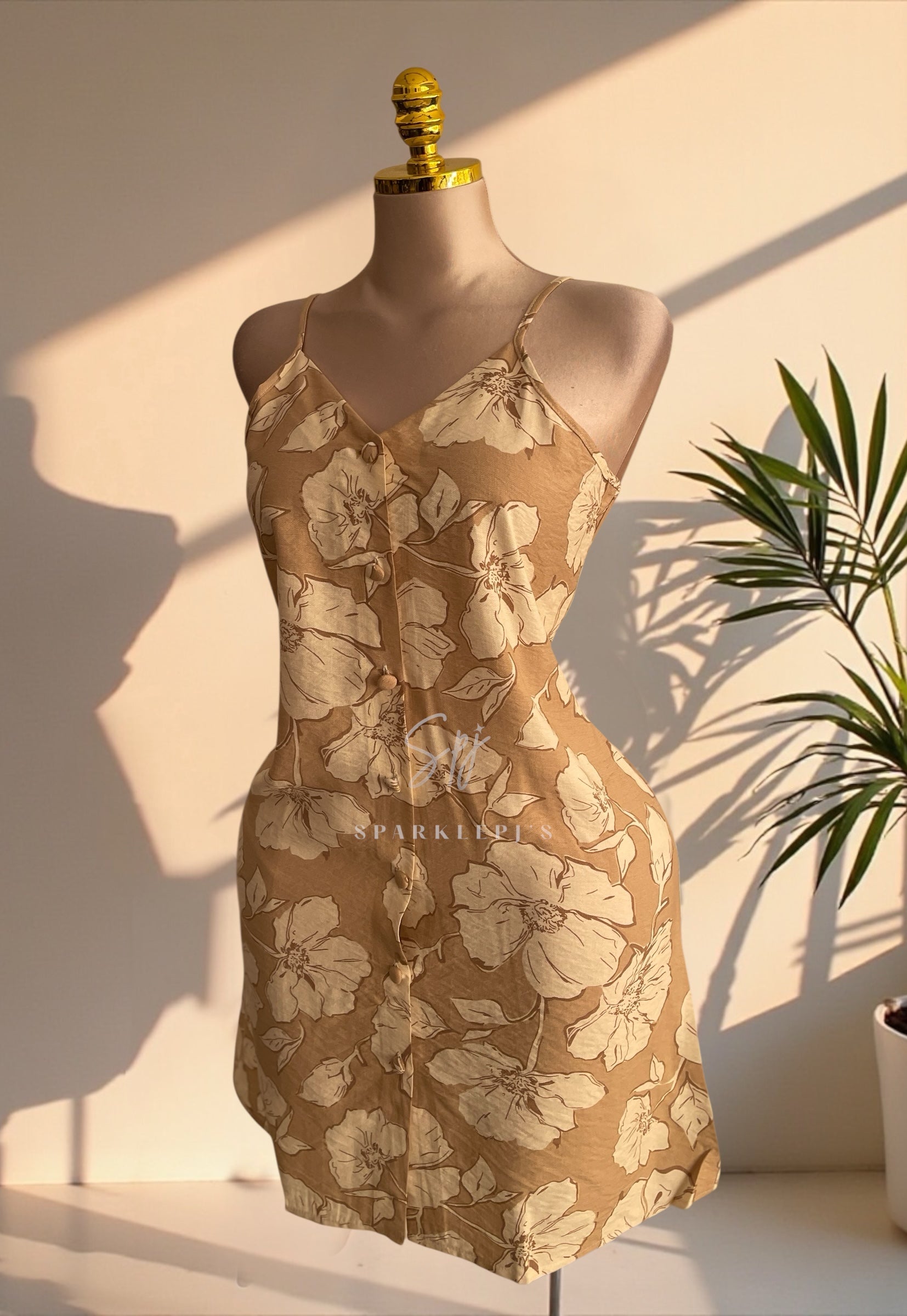 Golden Bloom Night Dress