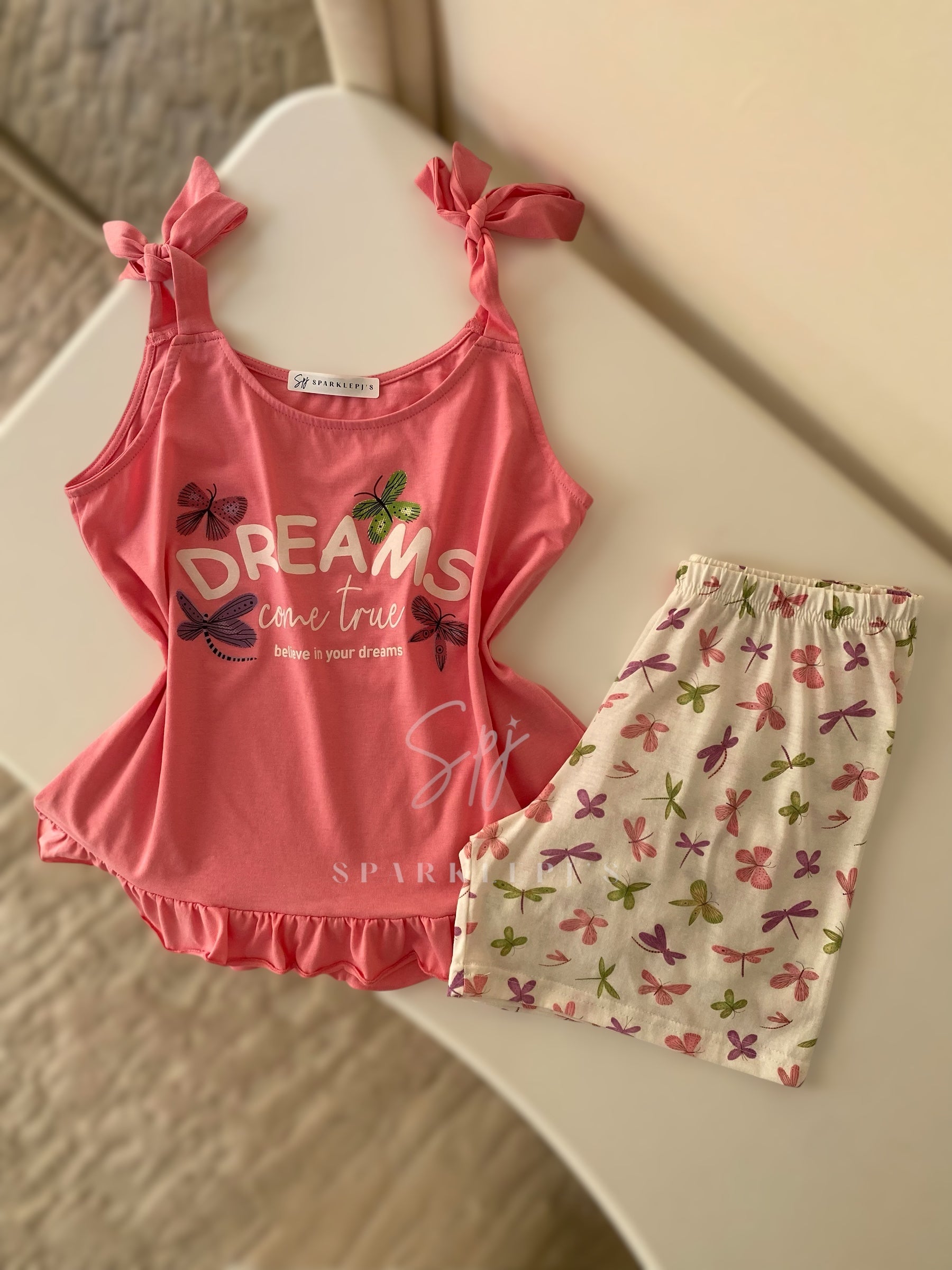Dreamy Butterfly Shorts Set