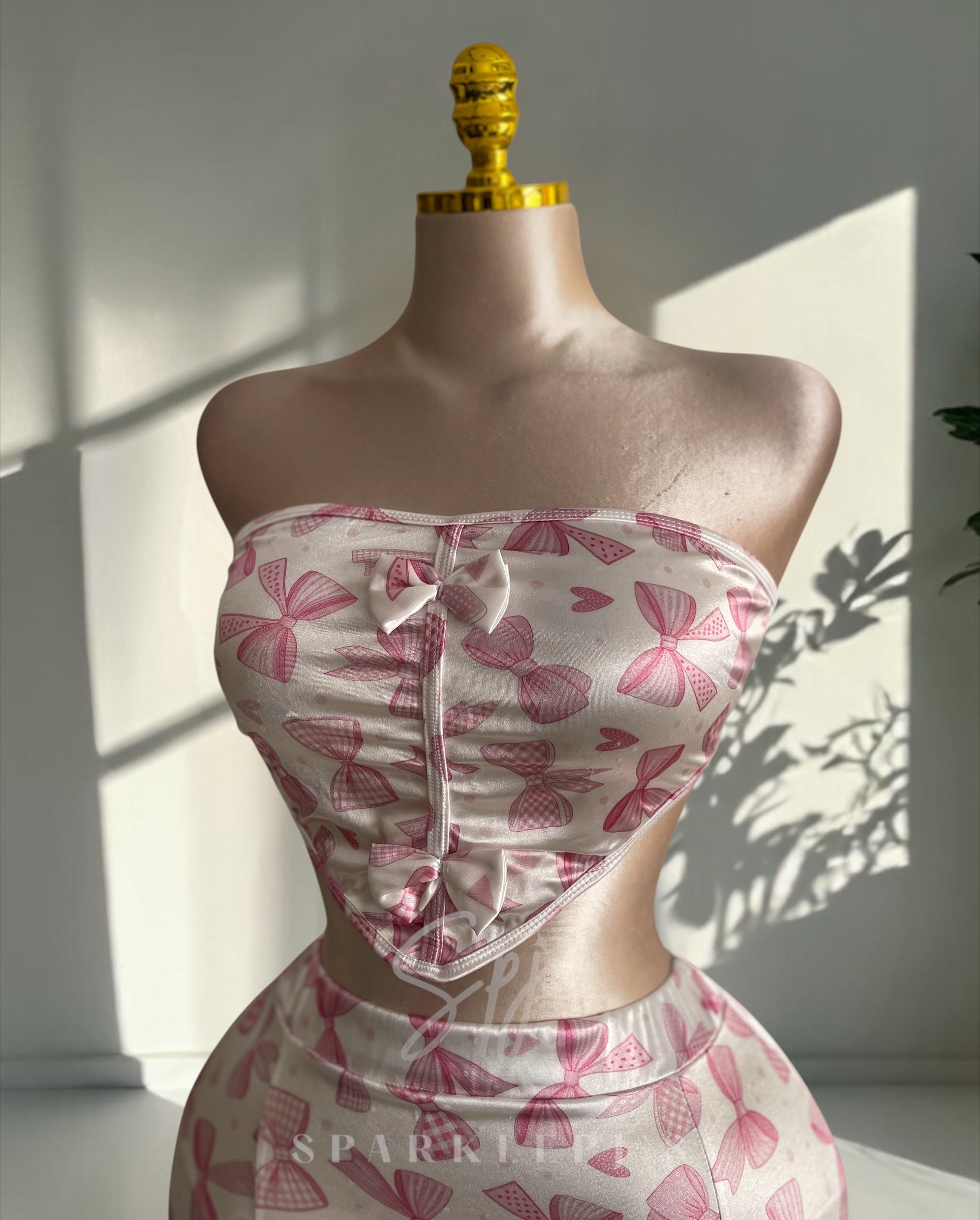 Pink Bow Two Piece Set