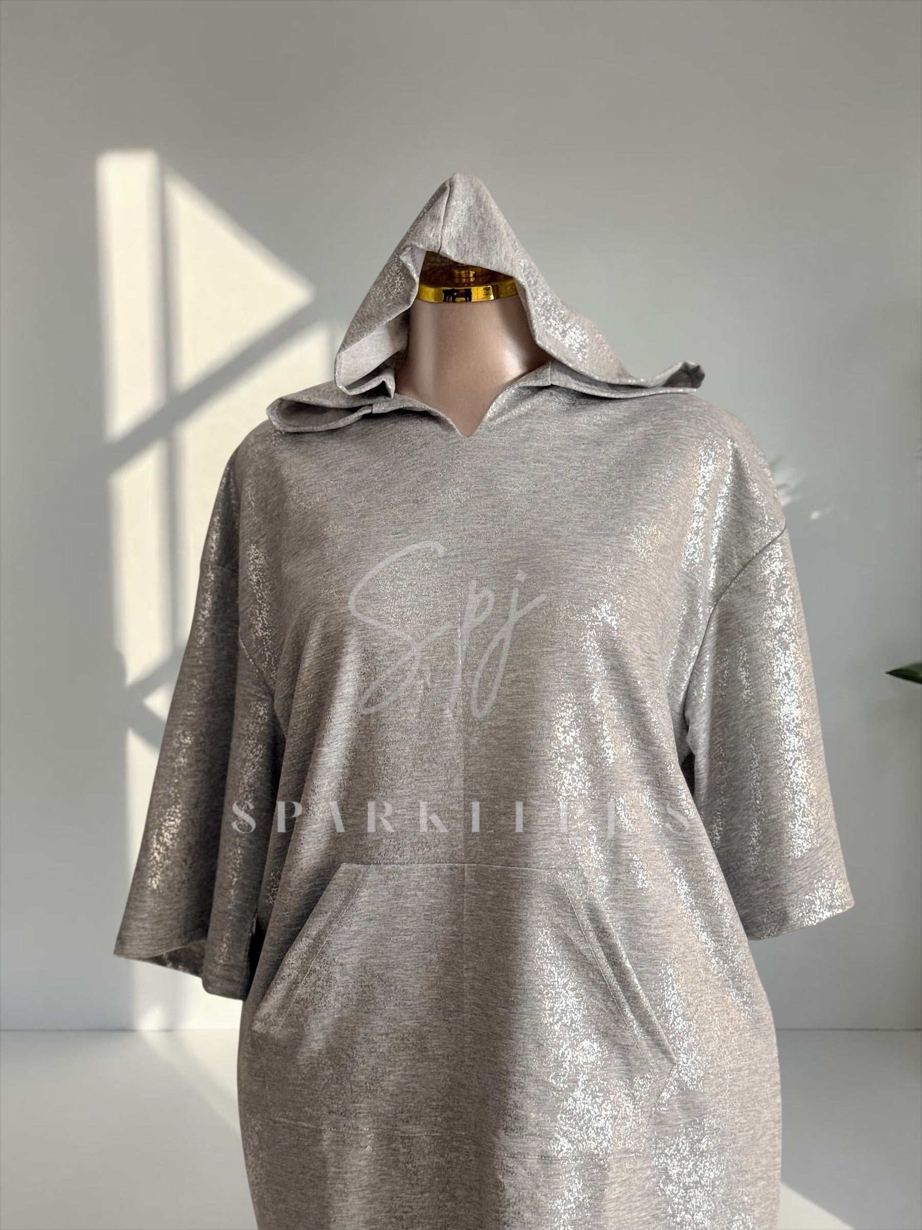 Shimmer Hood Lounge Dress