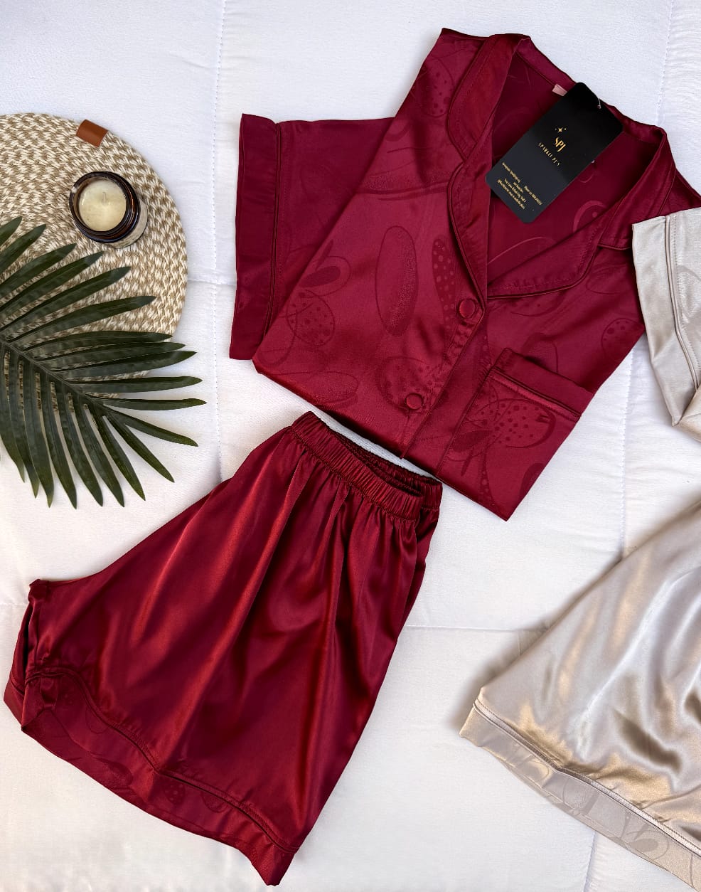 Satin Bloom Pajama Set