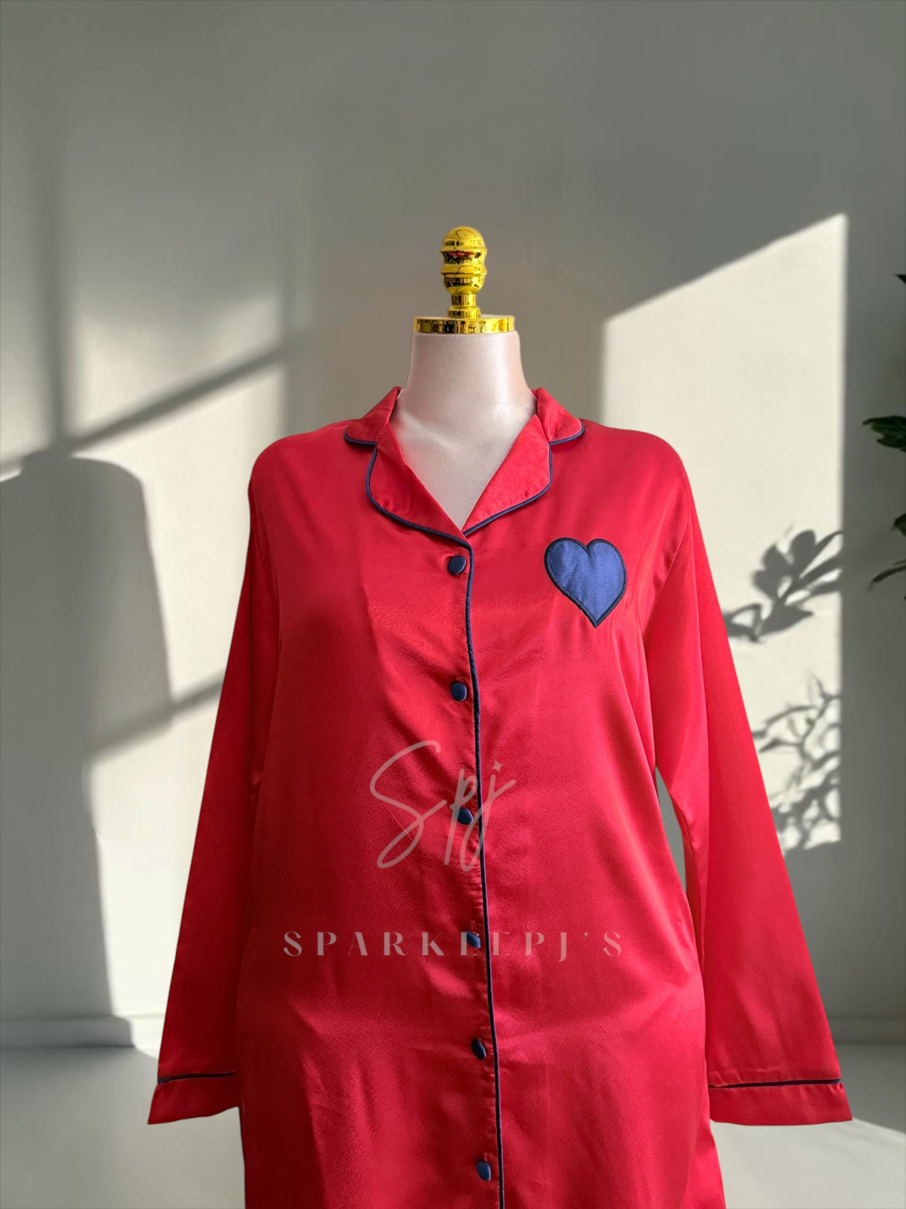 Sweet Heart Satin Nightdress