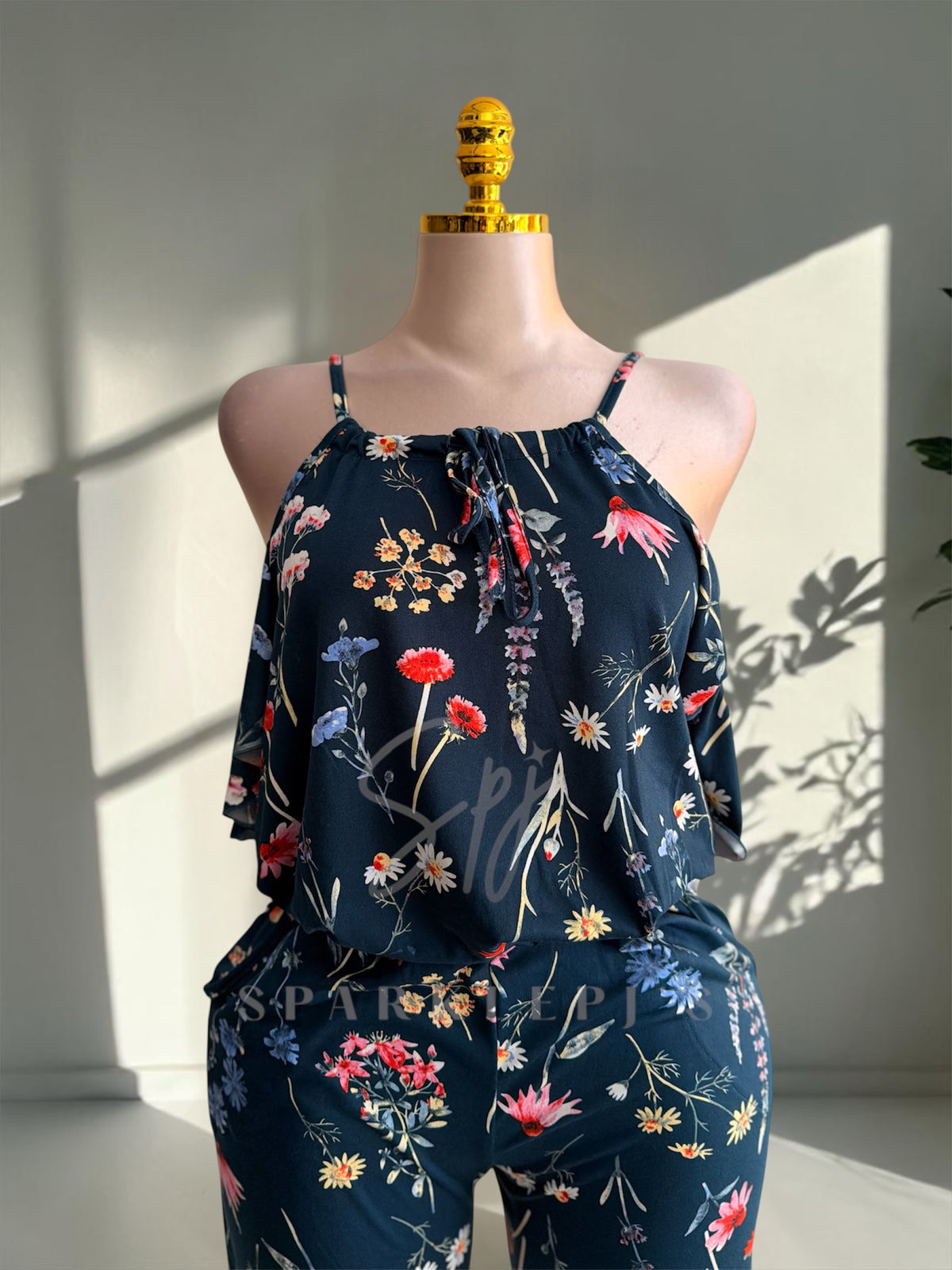 Elegant Floral Short Jumpsuit